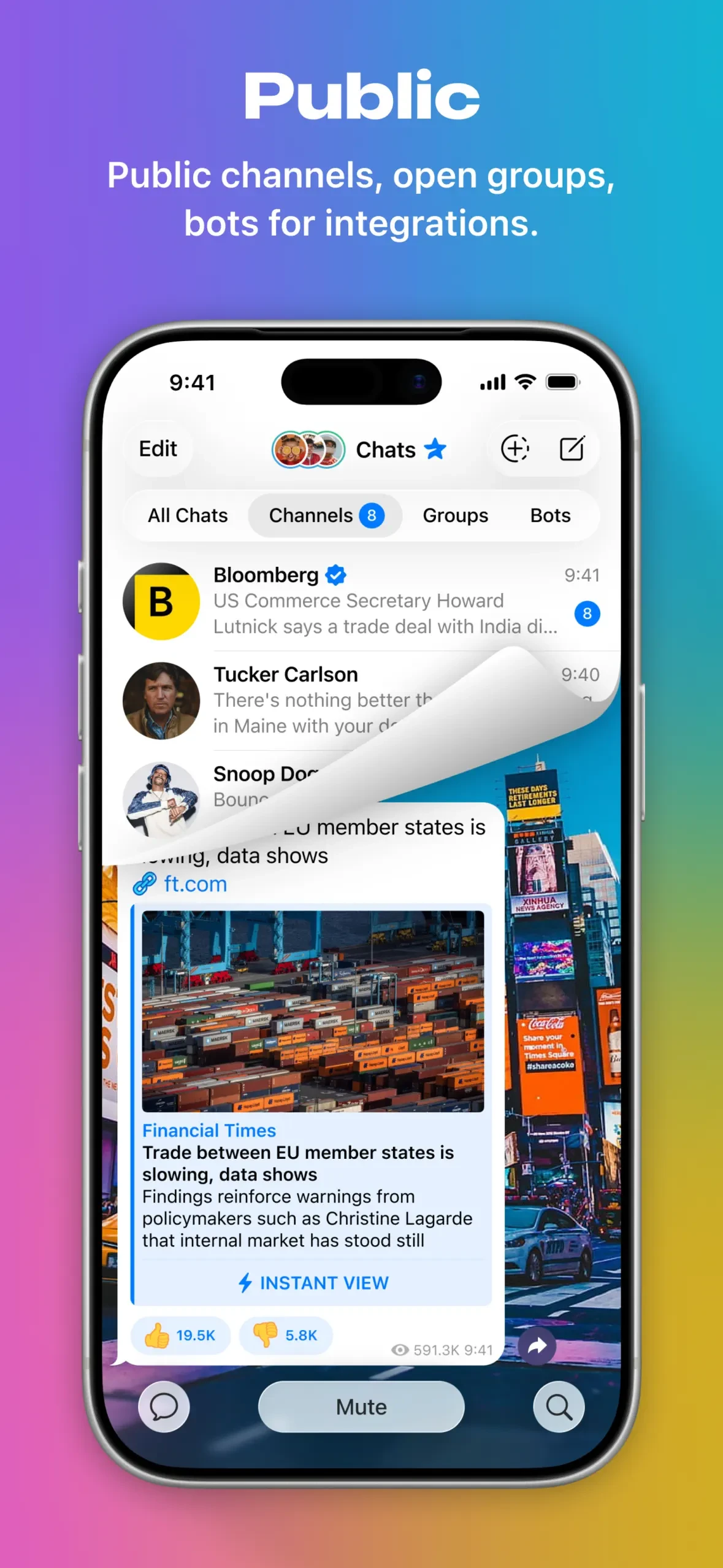 Telegram Messenger app store screenshot 7 — Social Networking (iOS)