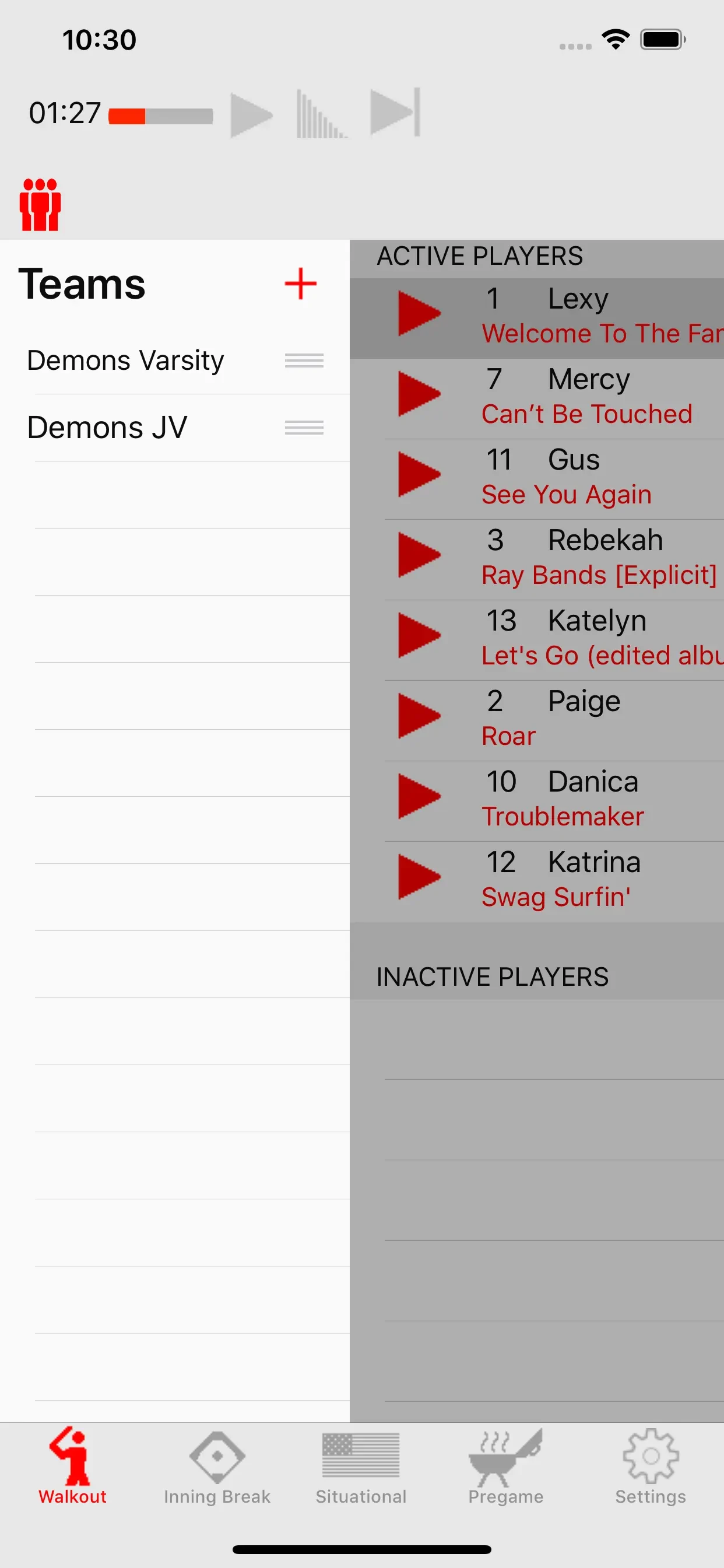 Walkout Song DJ app store screenshot 3 — Music (iOS)
