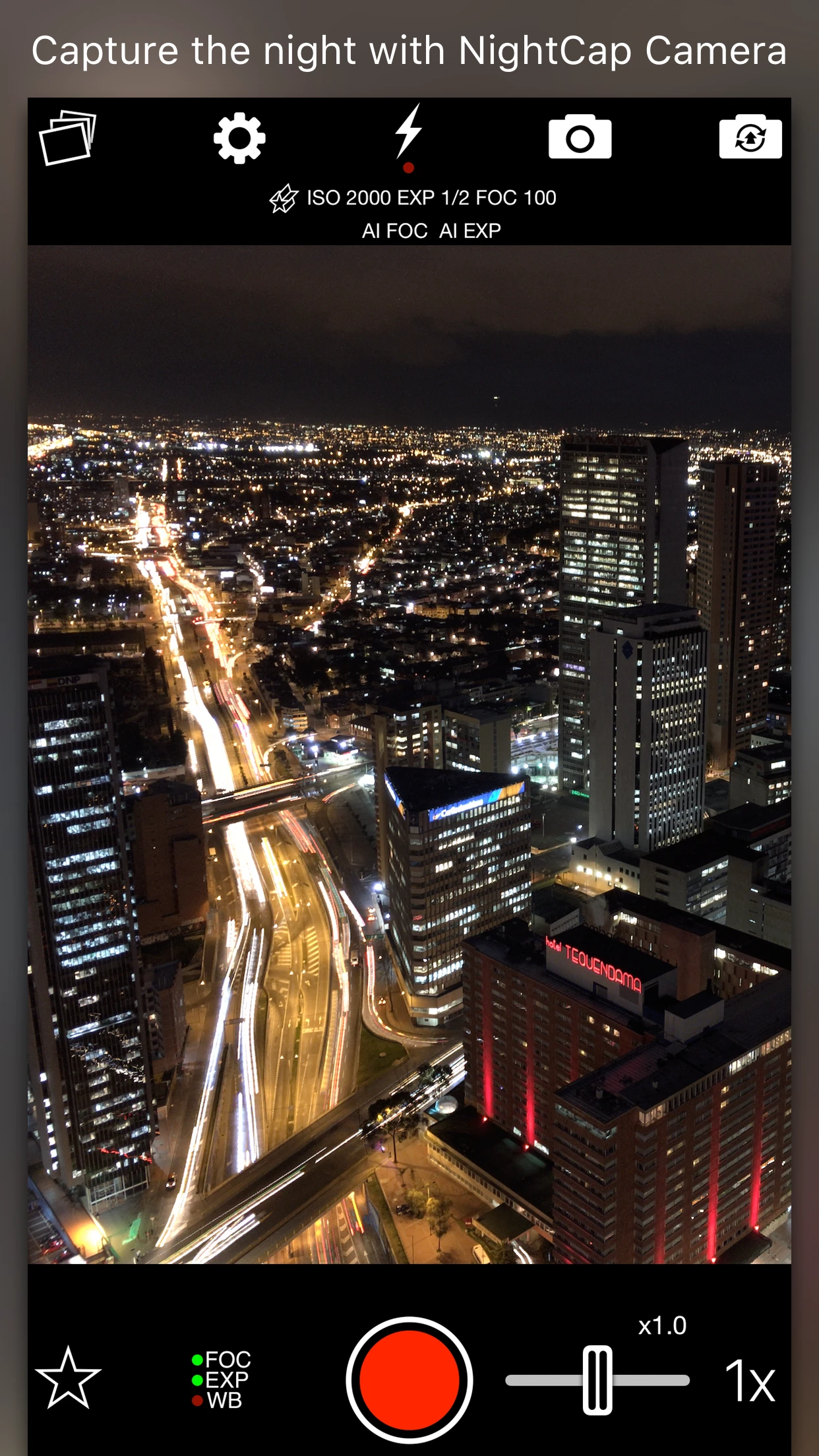 NightCap Camera app store screenshot 1 — Photo & Video (iOS)