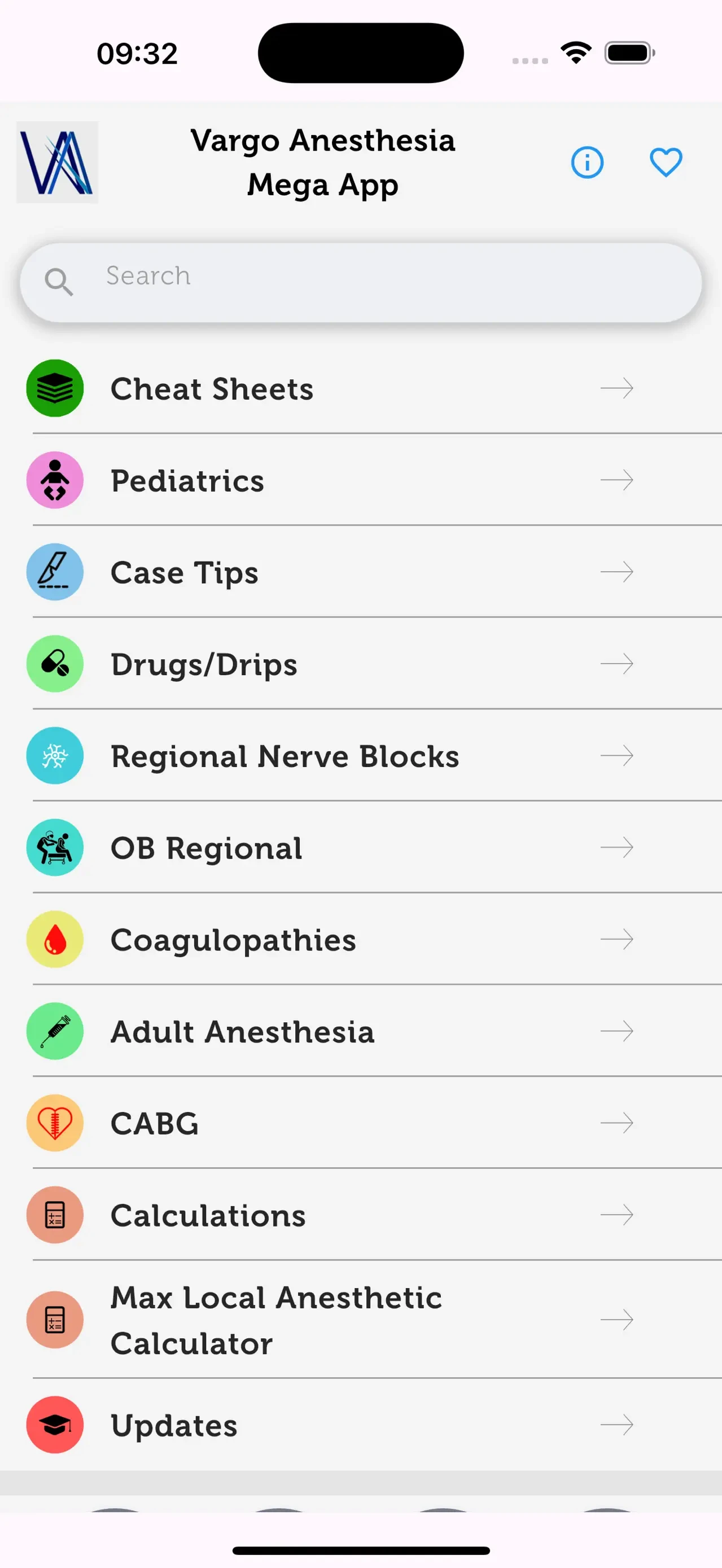 Vargo Anesthesia Mega App app store screenshot 1 — Medical (iOS)