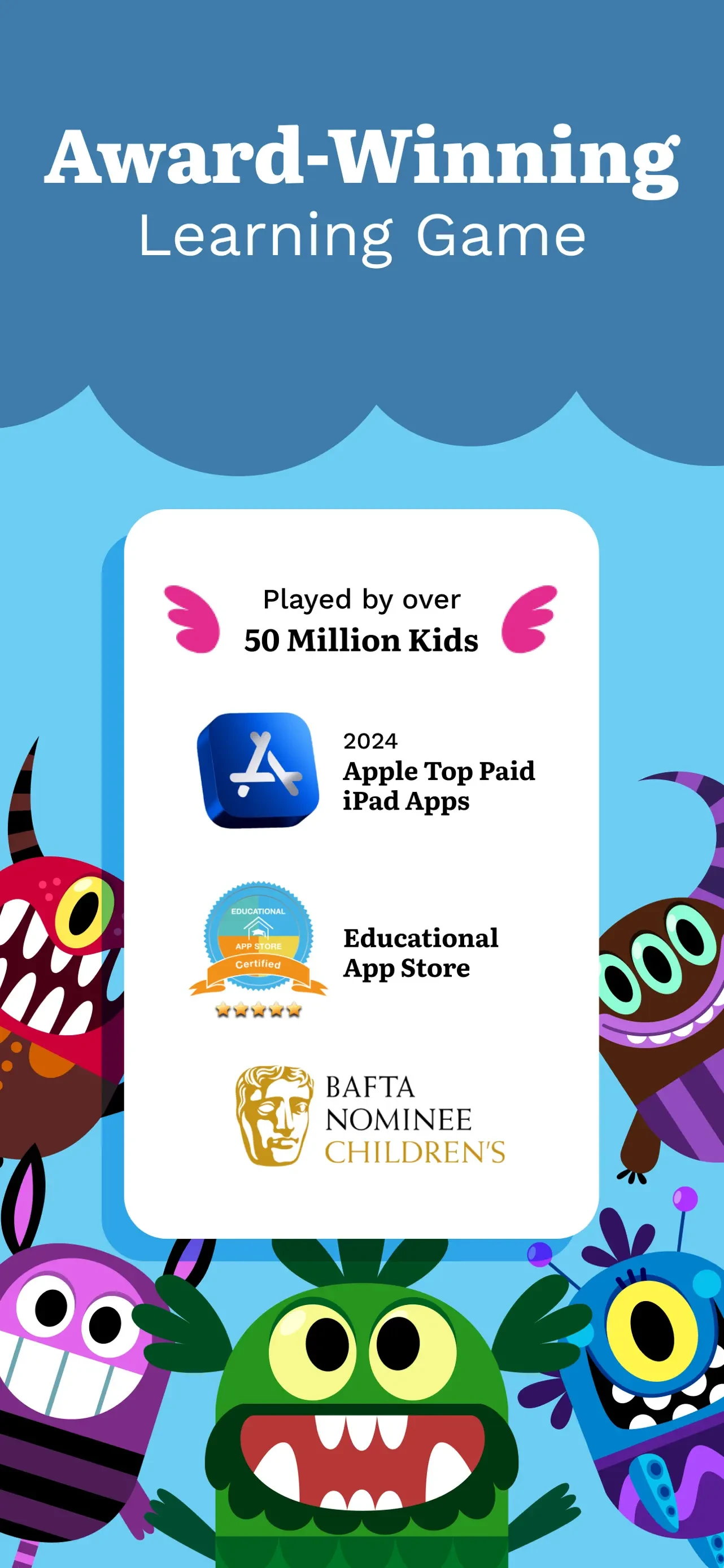 Teach Your Monster to Read app store screenshot 1 — Education (iOS)