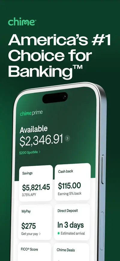 Chime® – Mobile Banking app store screenshot 1 — Finance (iOS)