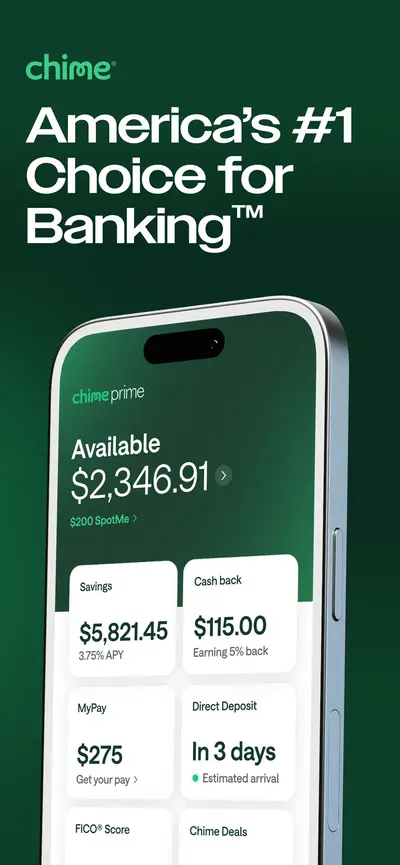 Chime® – Mobile Banking app store screenshot 1 — Finance (iOS)