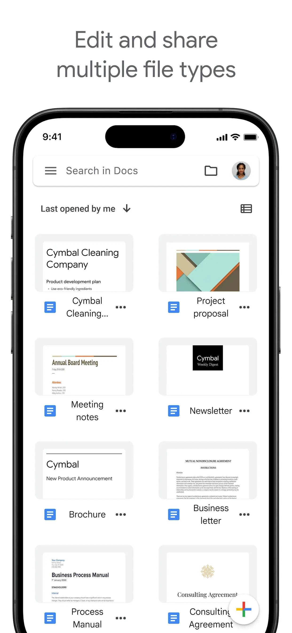 Google Docs app store screenshot 2 — Productivity (iOS)