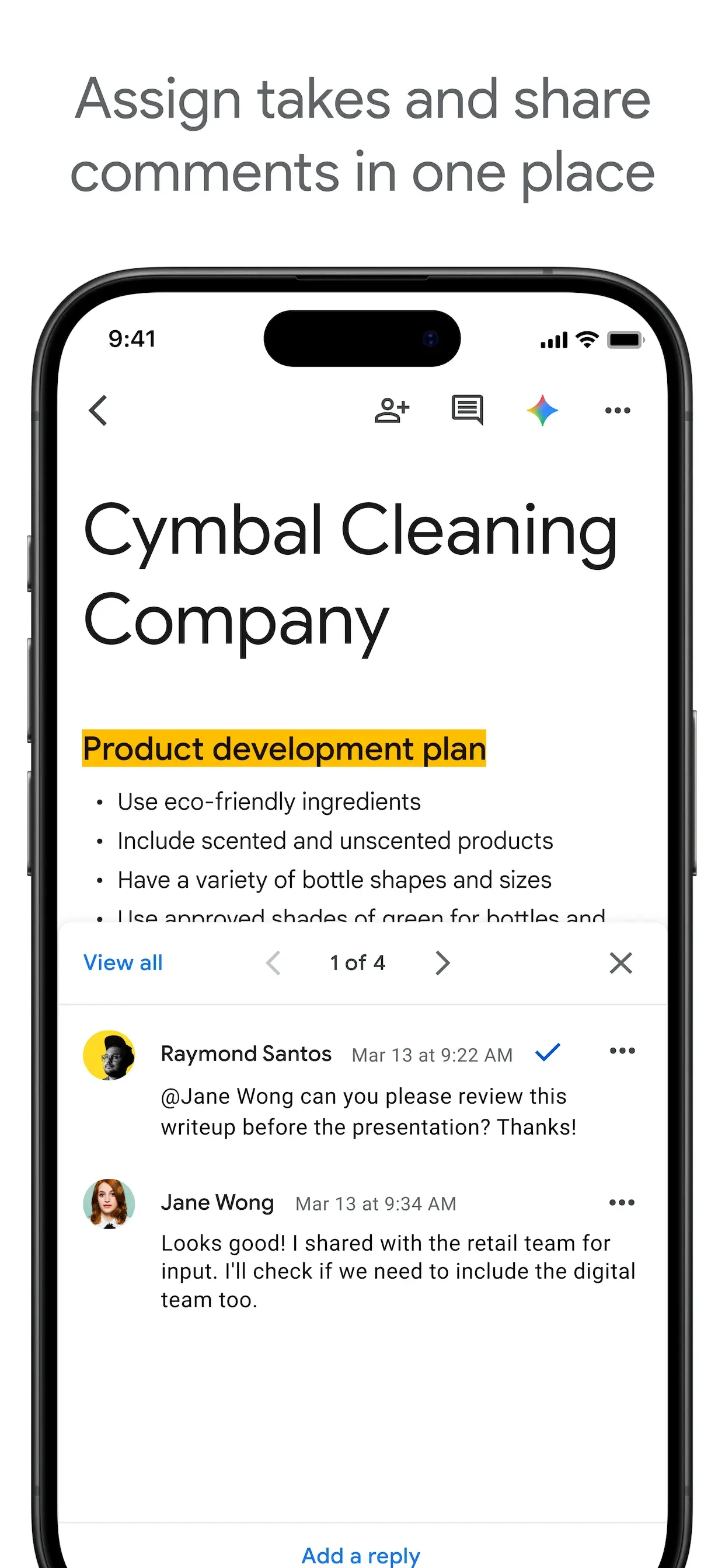 Google Docs app store screenshot 3 — Productivity (iOS)