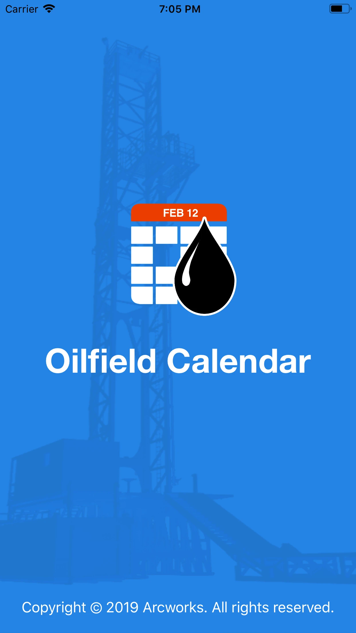 Oilfield Calendar app store screenshot 1 — Productivity (iOS)