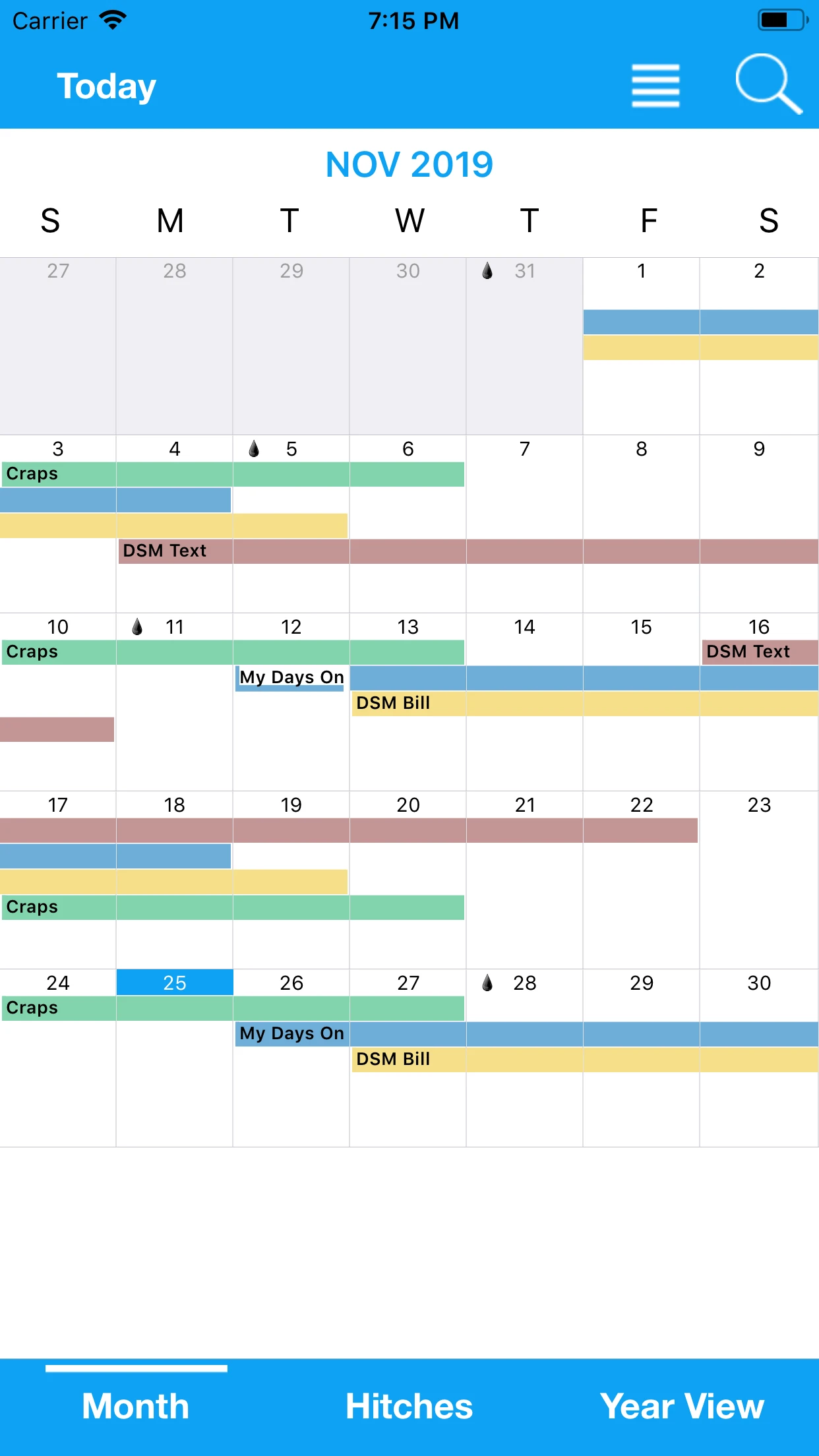 Oilfield Calendar app store screenshot 4 — Productivity (iOS)
