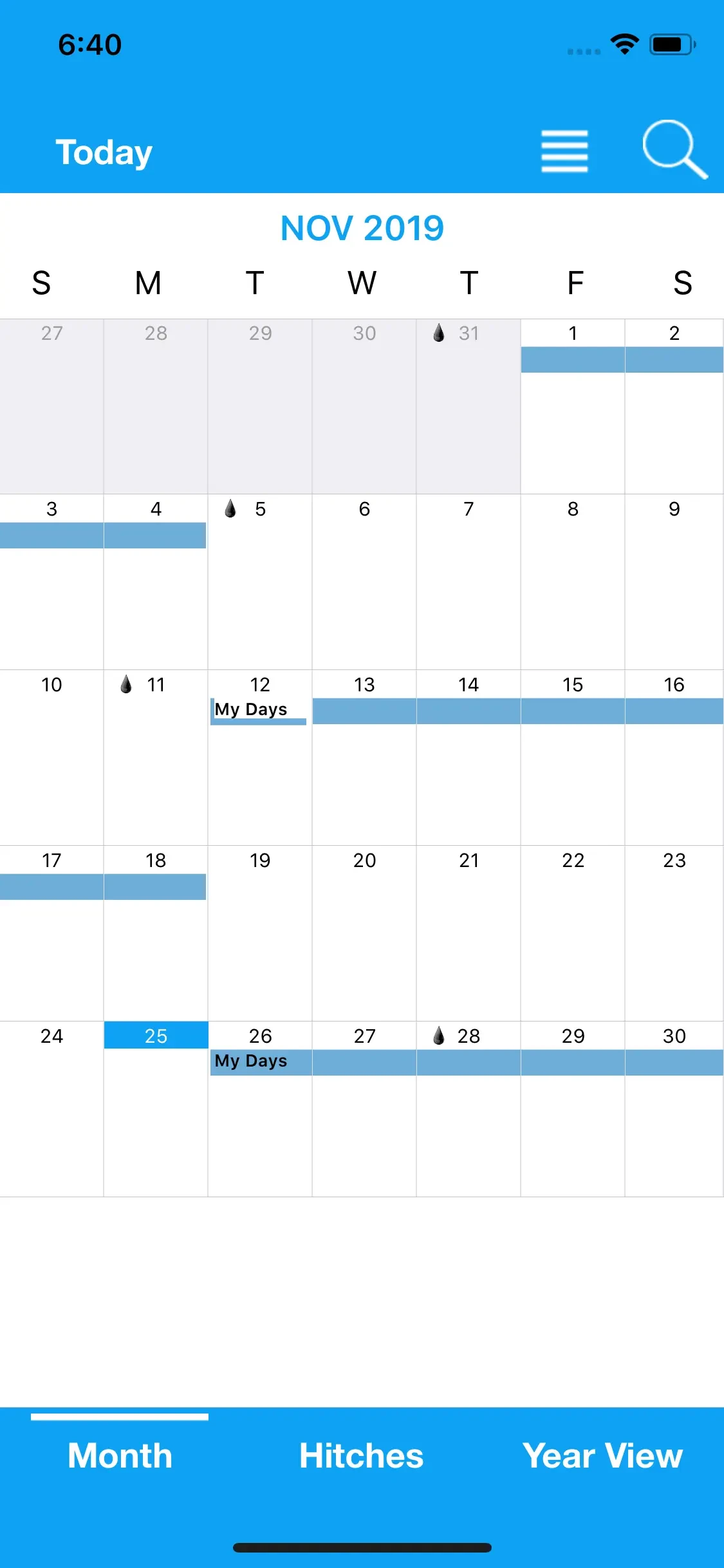 Oilfield Calendar app store screenshot 3 — Productivity (iOS)
