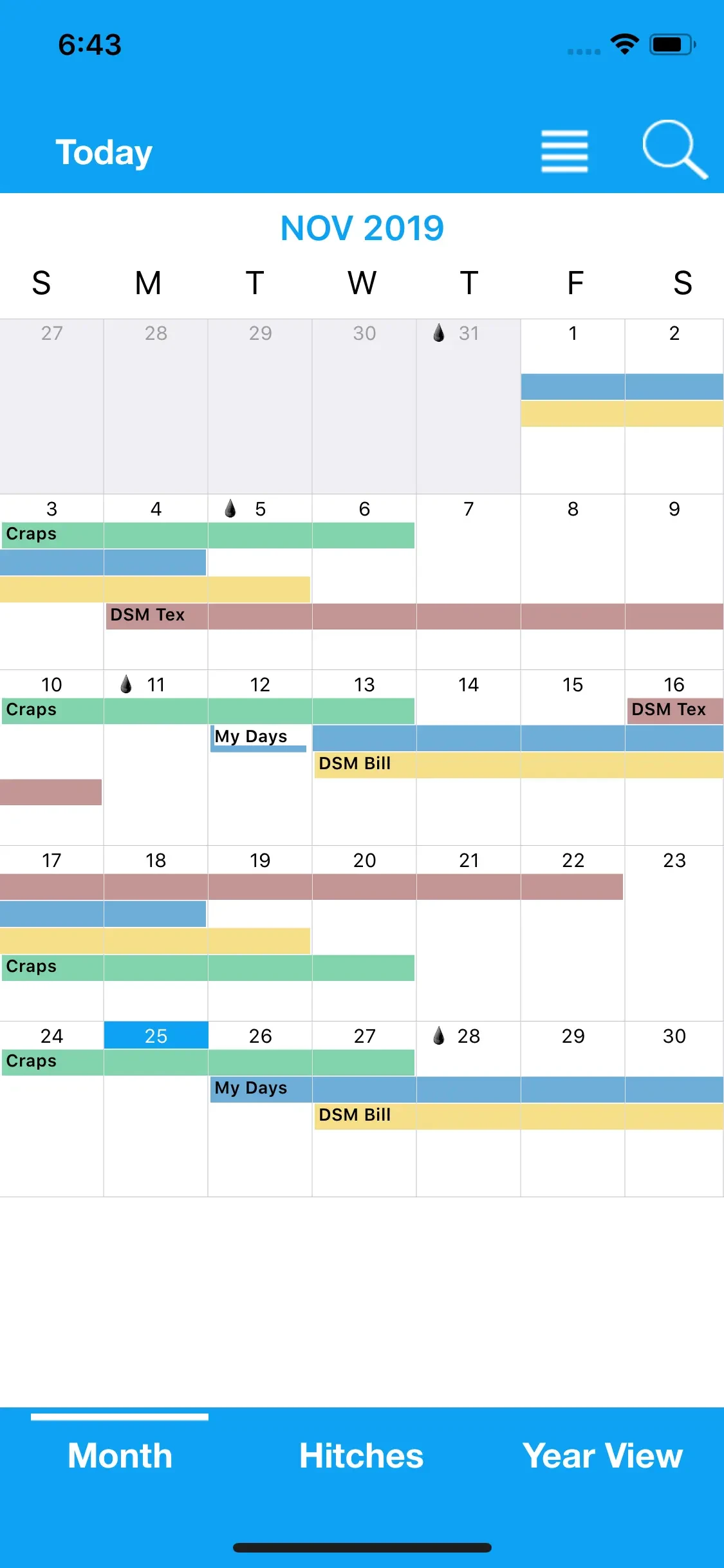 Oilfield Calendar app store screenshot 4 — Productivity (iOS)