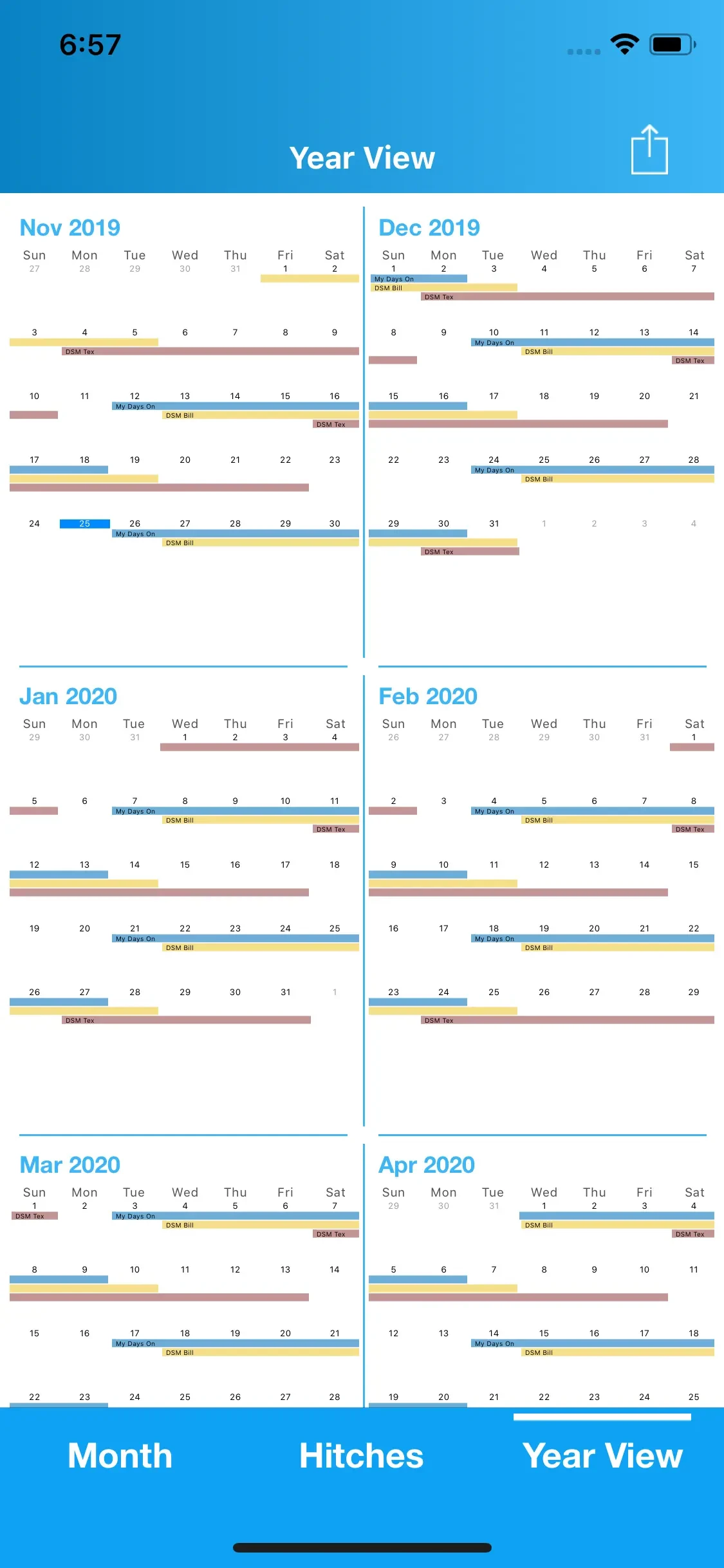 Oilfield Calendar app store screenshot 5 — Productivity (iOS)
