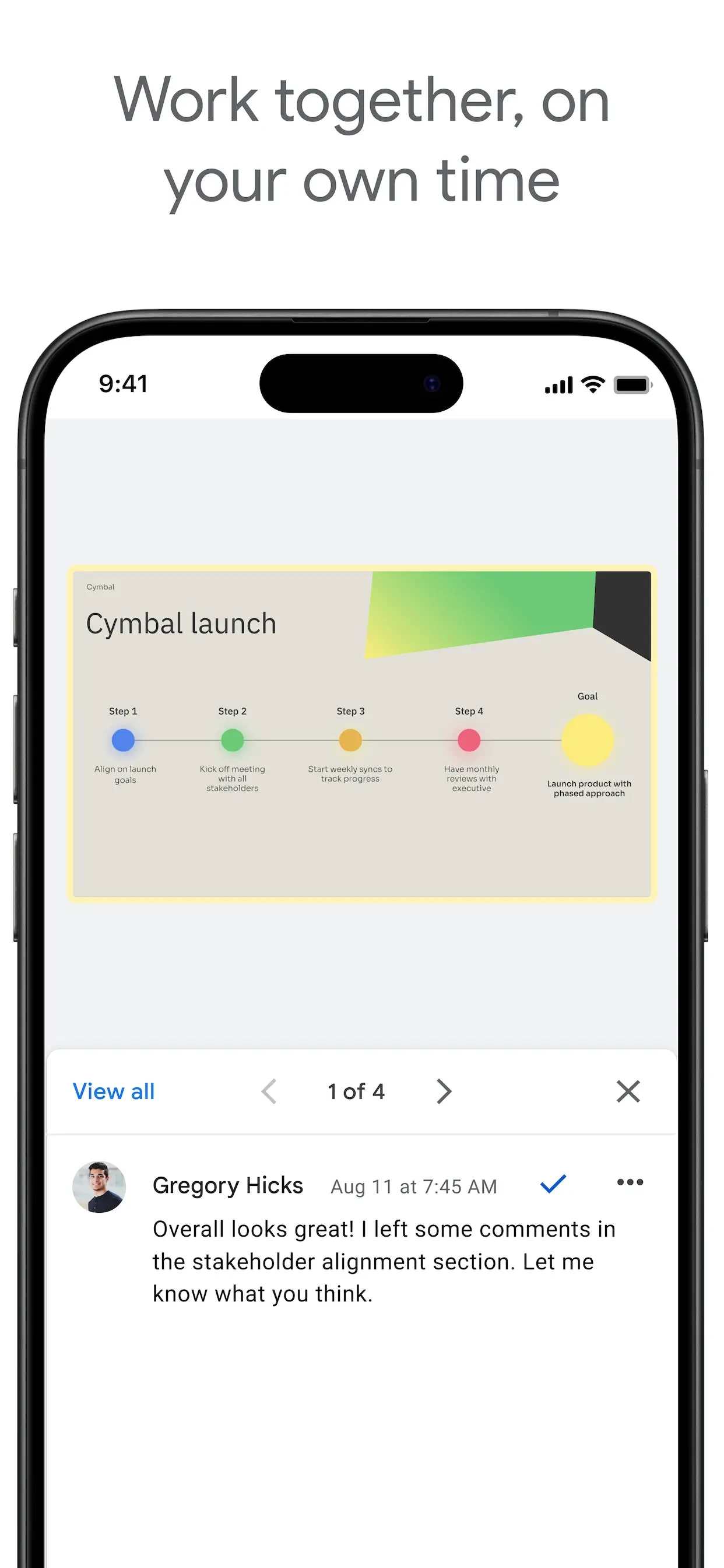 Google Slides app store screenshot 2 — Productivity (iOS)