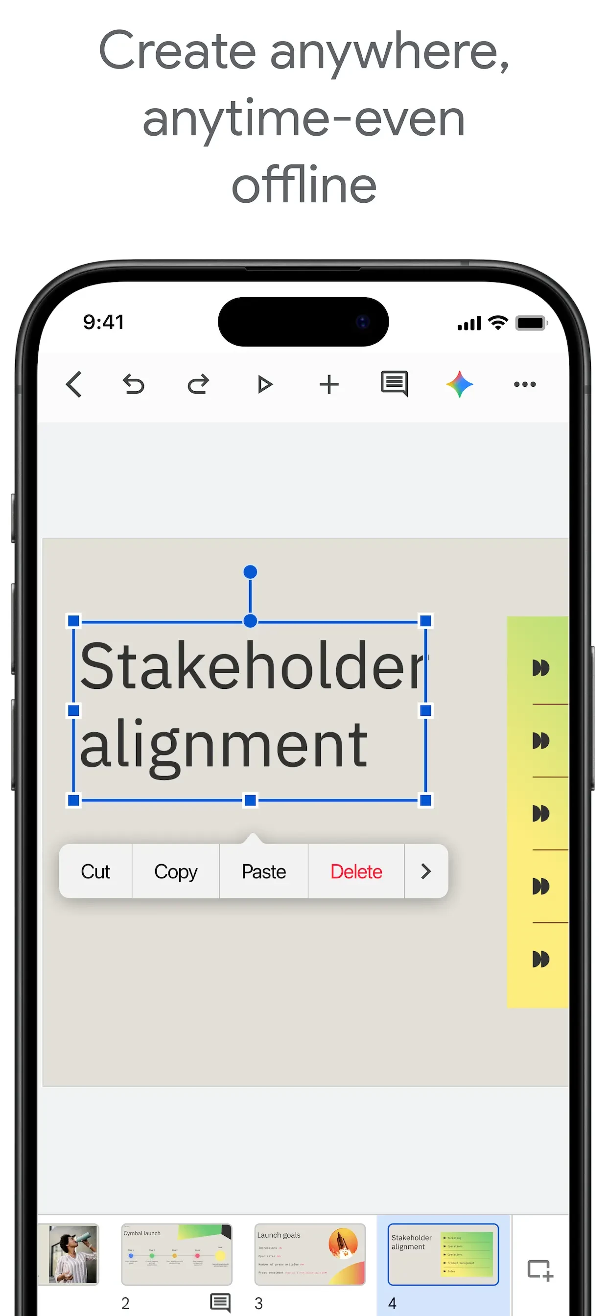 Google Slides app store screenshot 3 — Productivity (iOS)