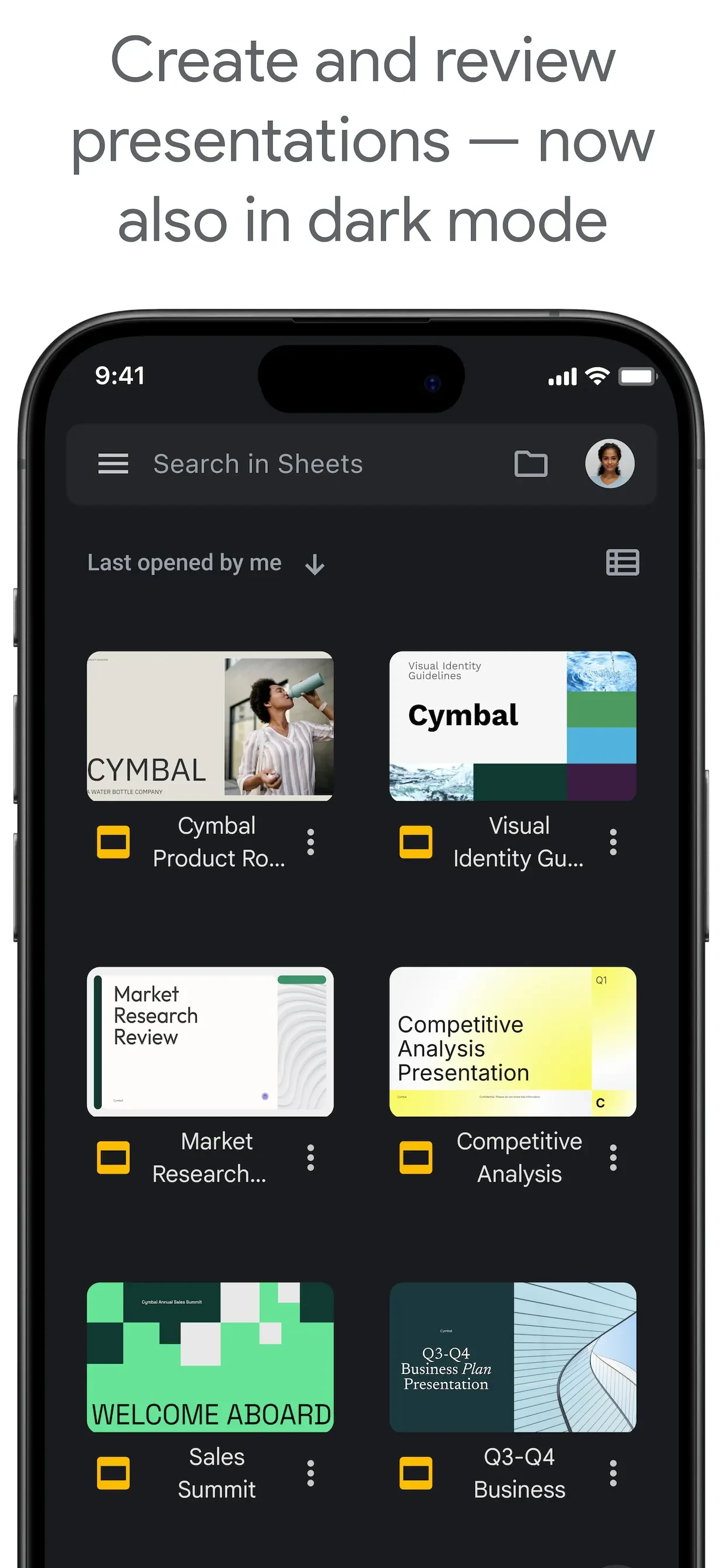 Google Slides app store screenshot 4 — Productivity (iOS)