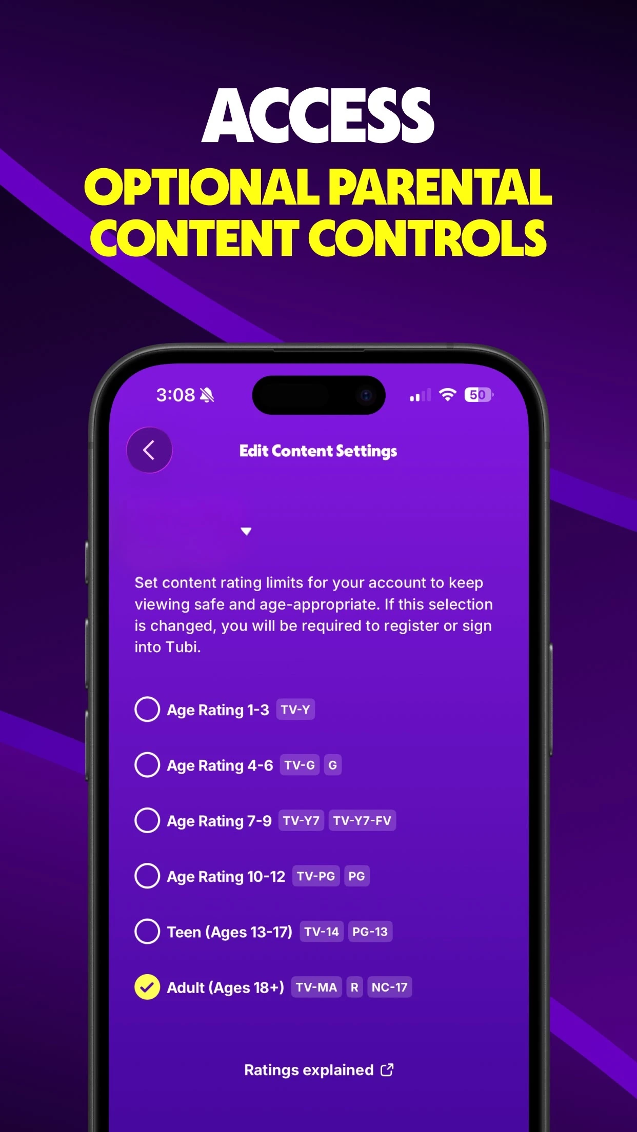 Tubi: Movies & Live TV app store screenshot 7 — Entertainment (iOS)