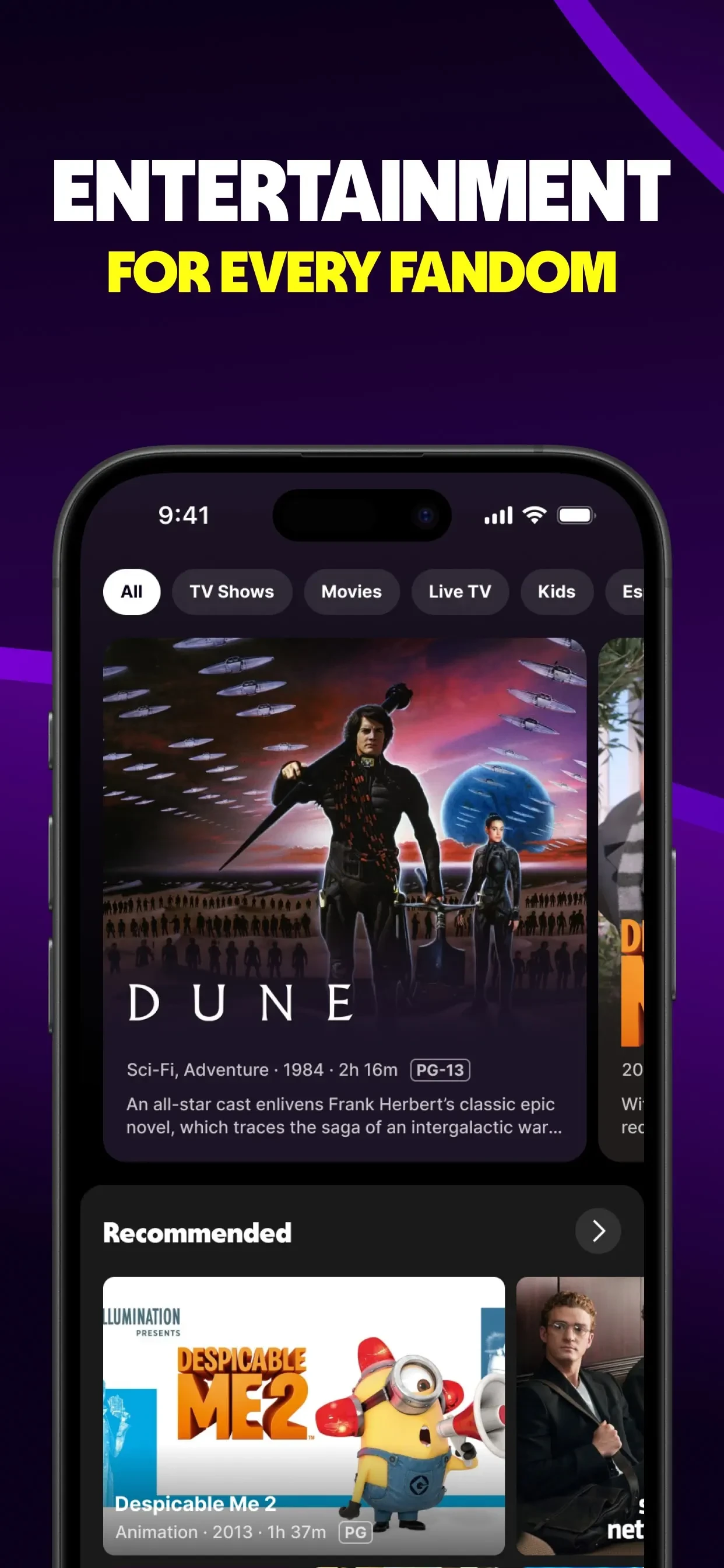 Tubi: Movies & Live TV app store screenshot 2 — Entertainment (iOS)