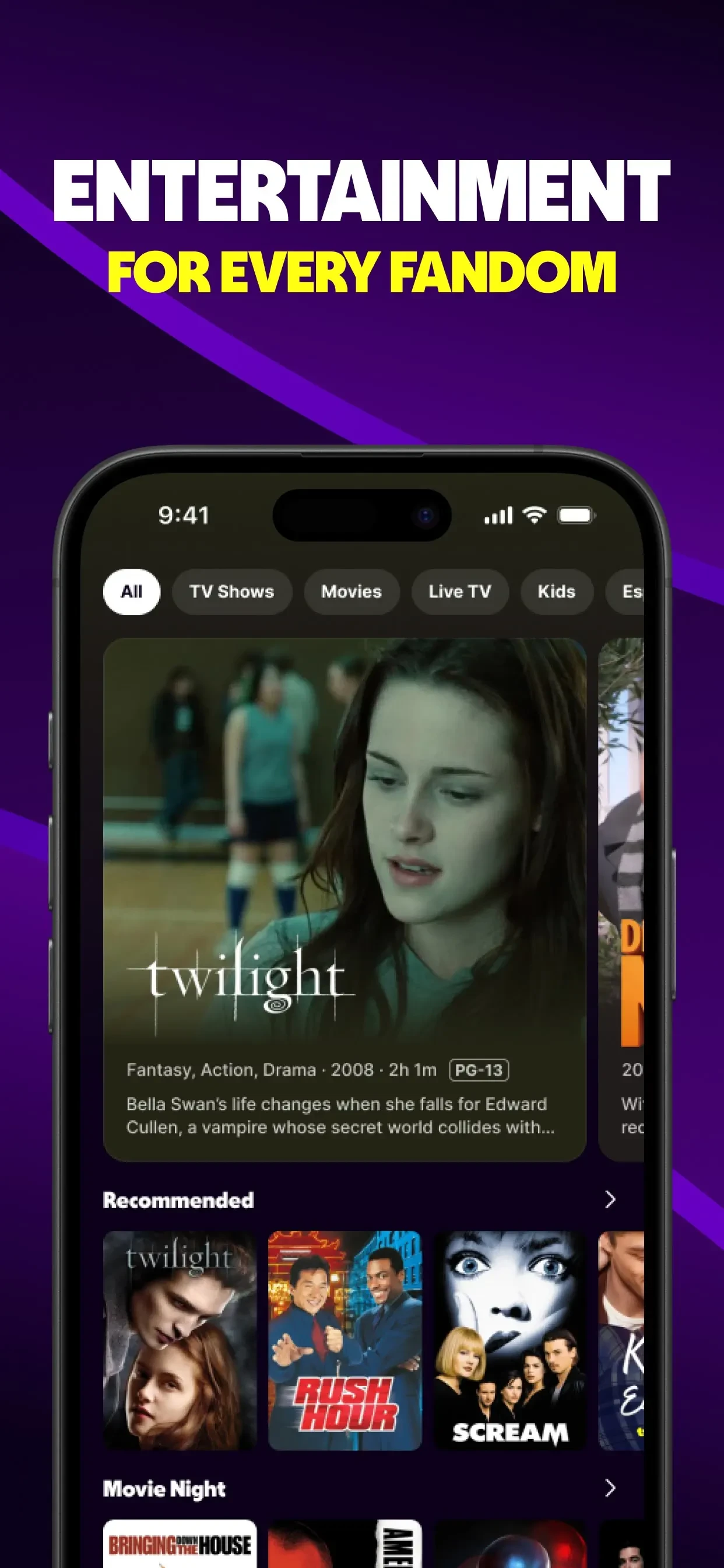 Tubi: Movies & Live TV app store screenshot 2 — Entertainment (iOS)