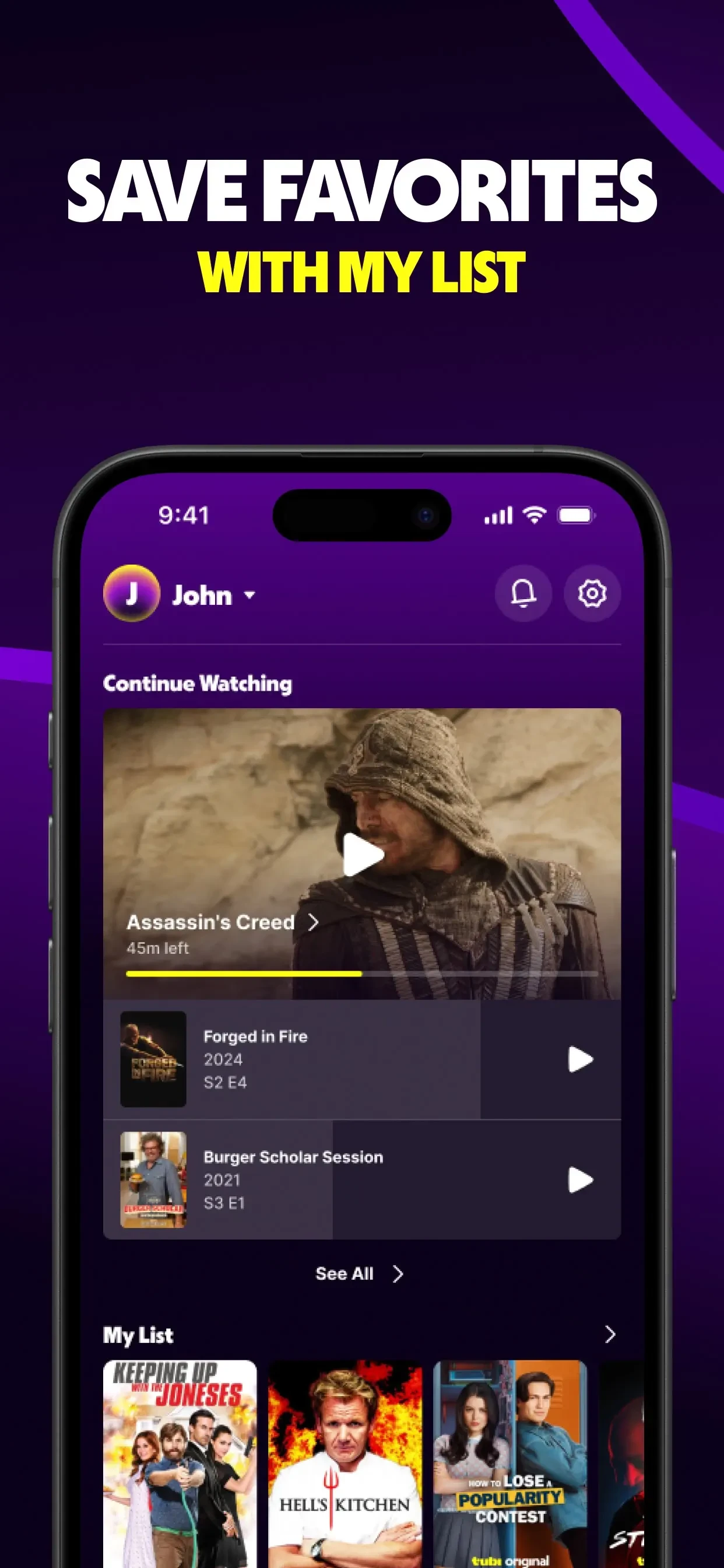 Tubi: Movies & Live TV app store screenshot 3 — Entertainment (iOS)