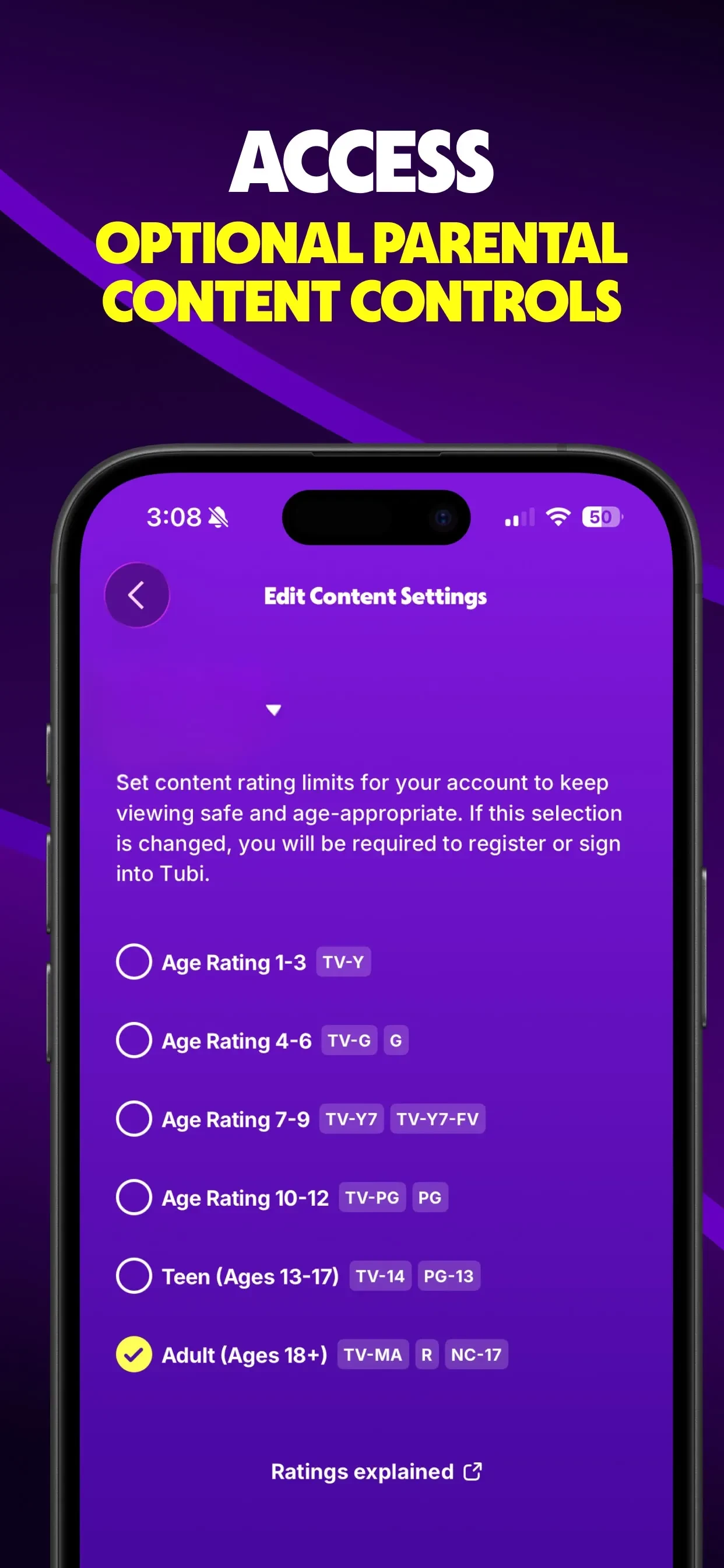 Tubi: Movies & Live TV app store screenshot 5 — Entertainment (iOS)