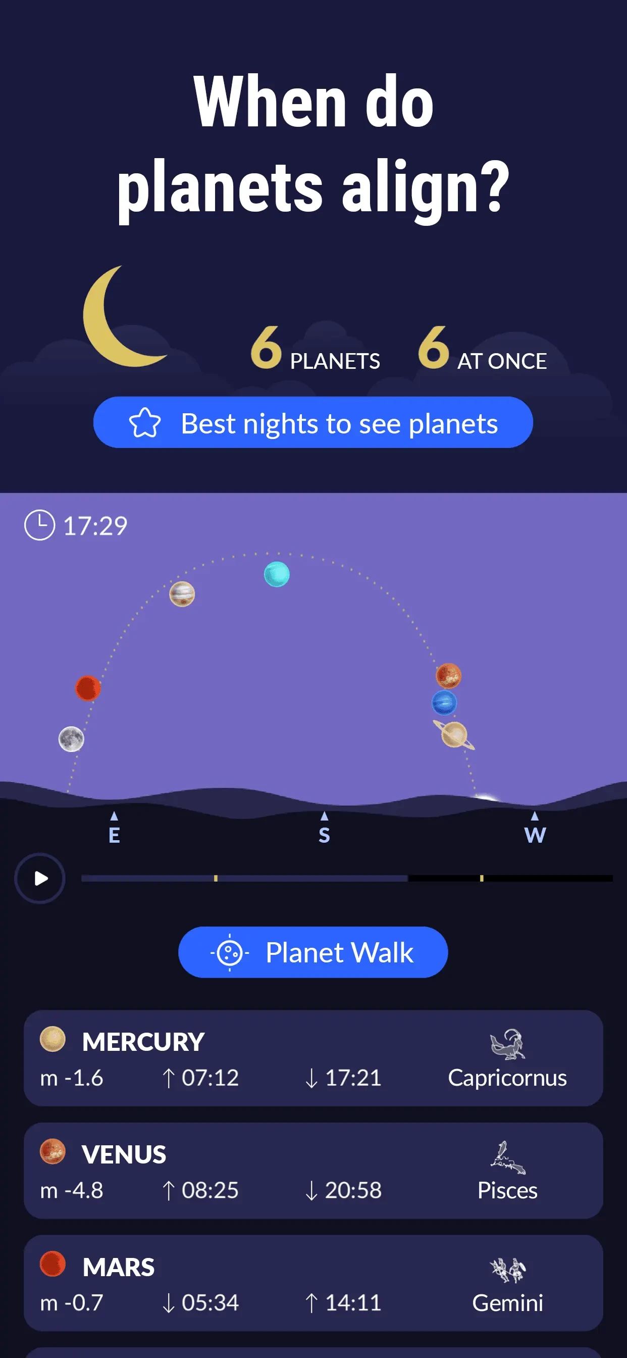 Star Walk 2 Pro: Sky Map Live app store screenshot 3 — Education (iOS)