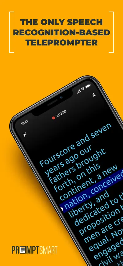 PromptSmart Pro - Teleprompter app store screenshot 1 — Photo & Video (iOS)
