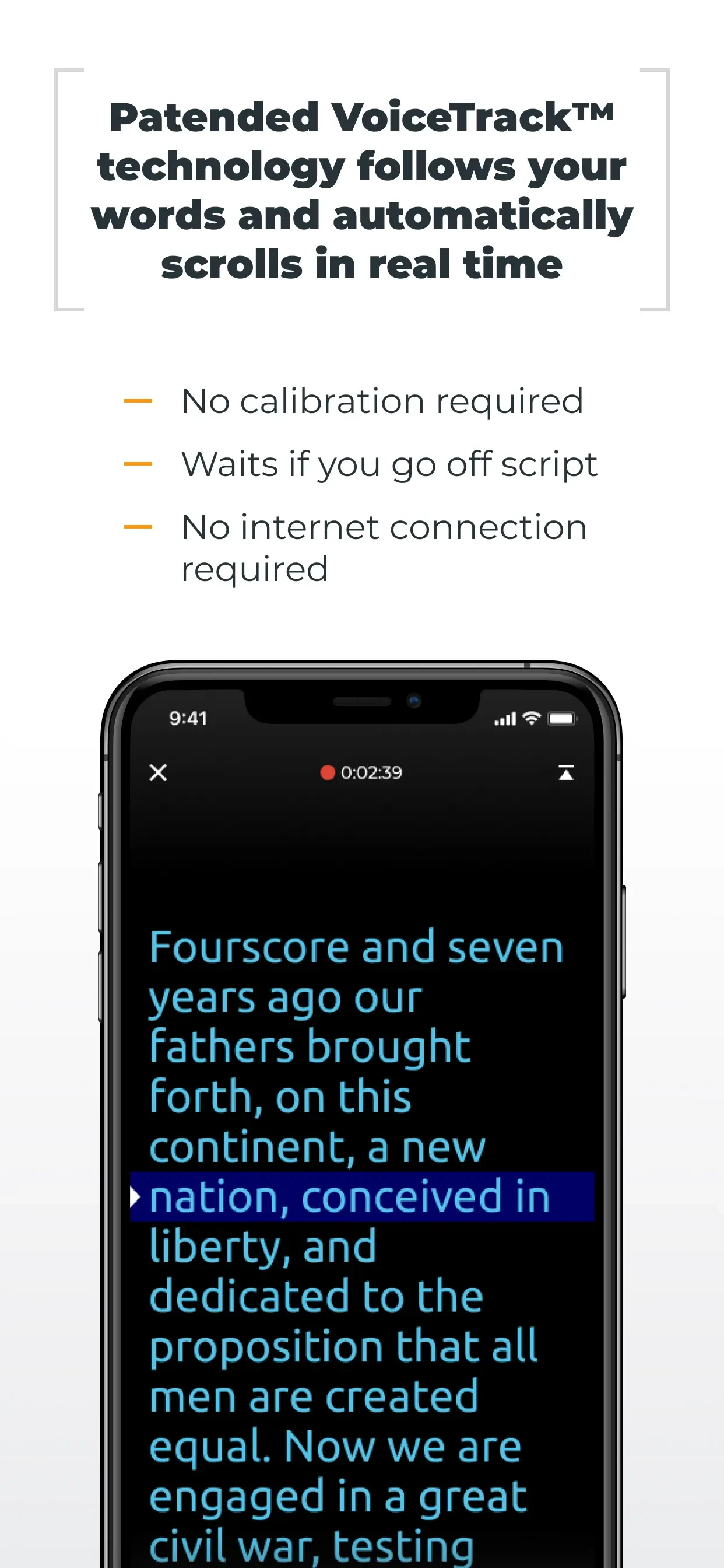 PromptSmart Pro - Teleprompter app store screenshot 2 — Photo & Video (iOS)