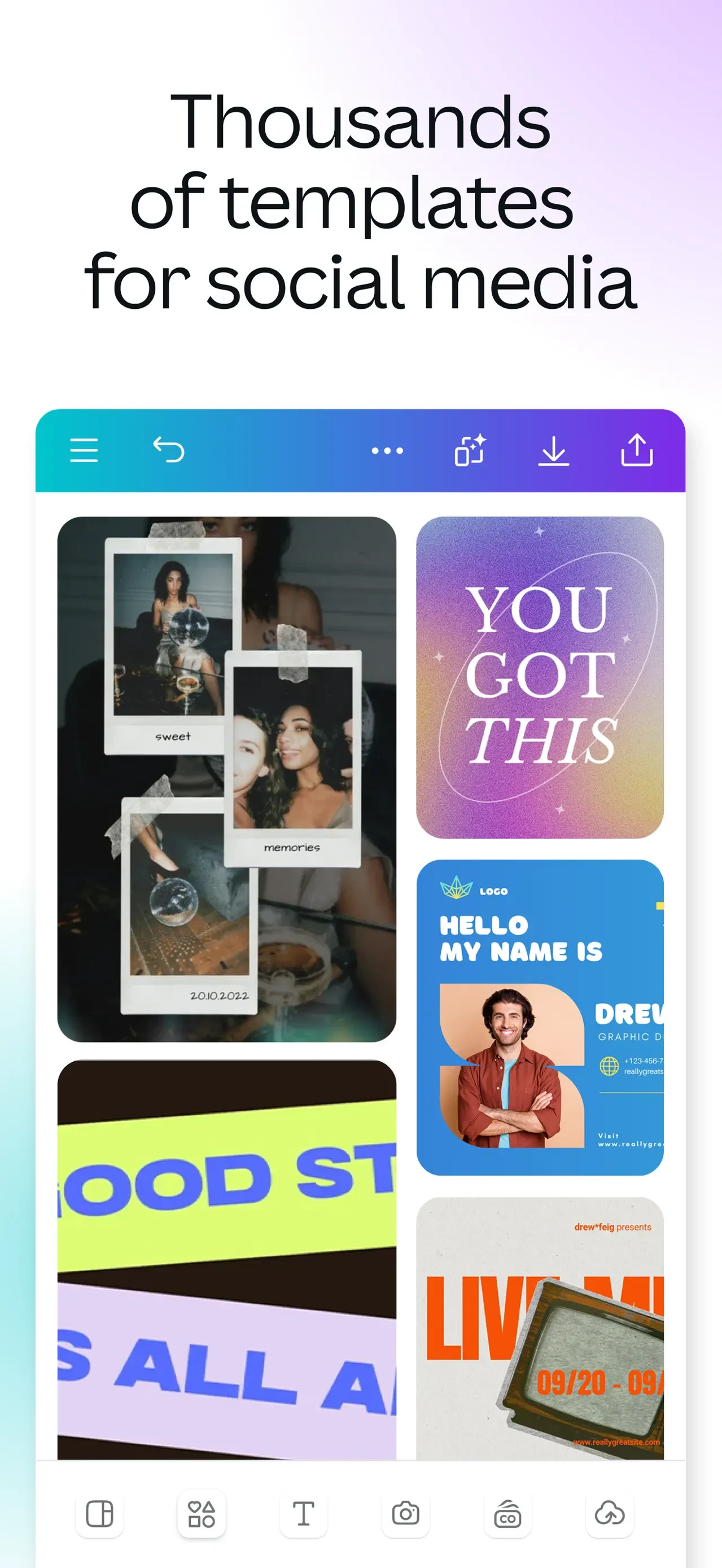 Canva: AI Video & Photo Editor app store screenshot 2 — Photo & Video (iOS)