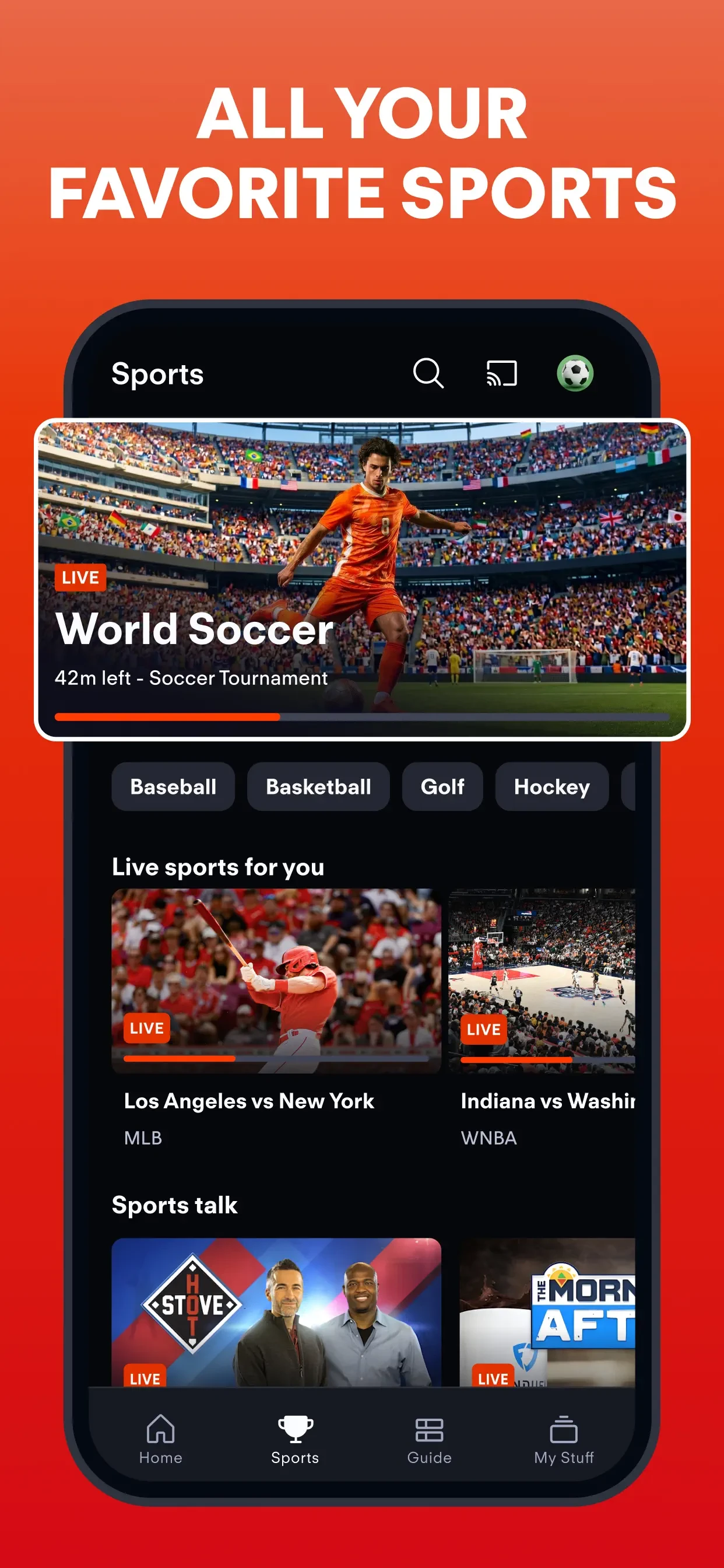 Fubo: Watch Live TV & Sports app store screenshot 2 — Entertainment (iOS)