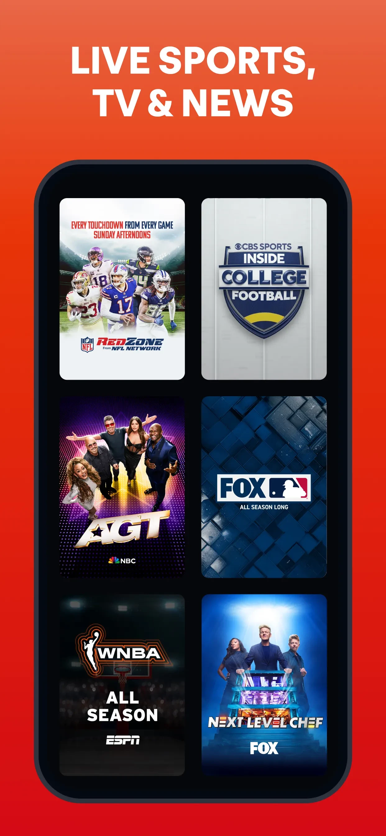 Fubo: Watch Live TV & Sports app store screenshot 2 — Entertainment (iOS)