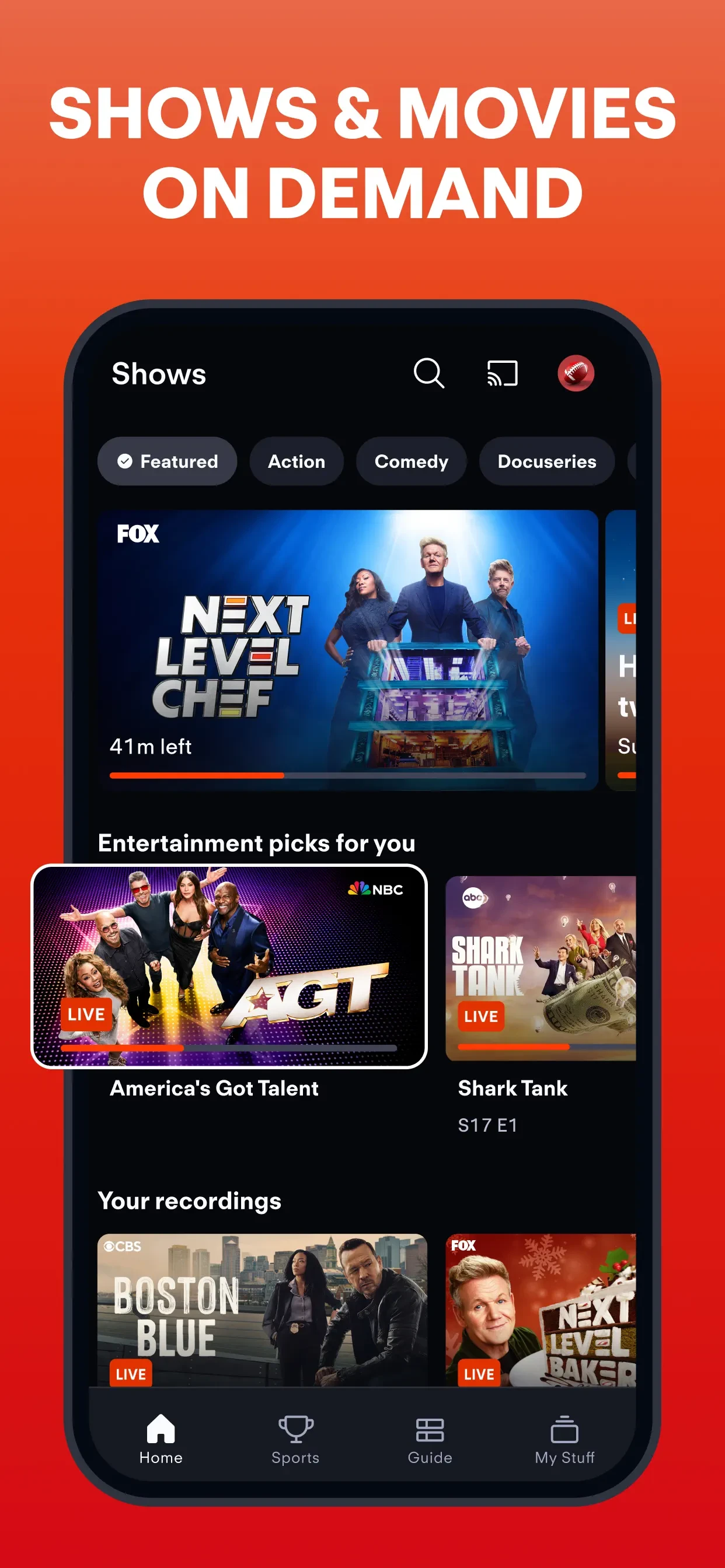 Fubo: Watch Live TV & Sports app store screenshot 5 — Entertainment (iOS)