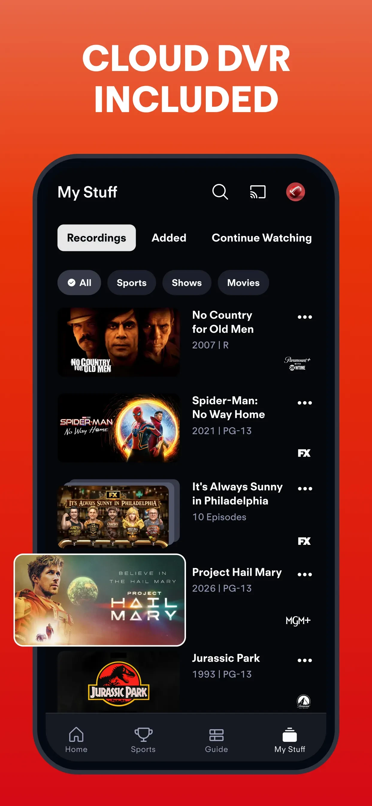 Fubo: Watch Live TV & Sports app store screenshot 9 — Entertainment (iOS)