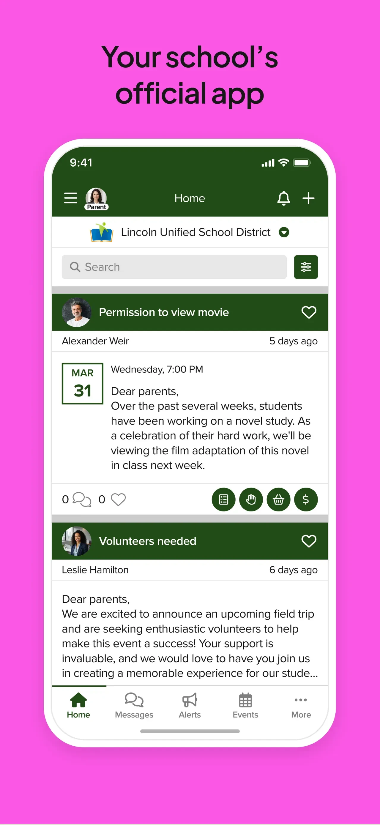 ParentSquare app store screenshot 2 — Unknown (iOS)