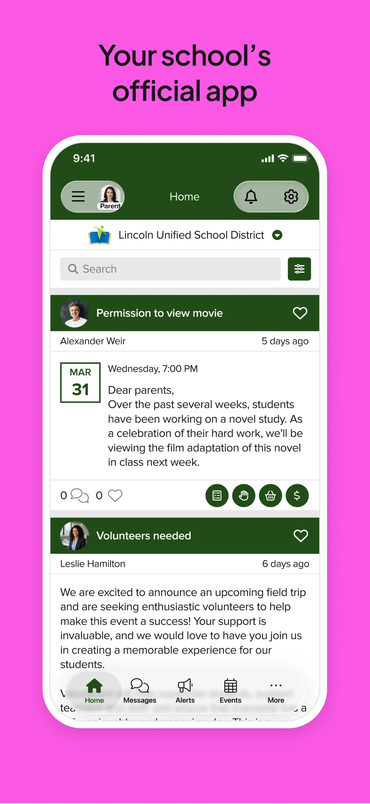 ParentSquare app store screenshot 2 — Unknown (iOS)