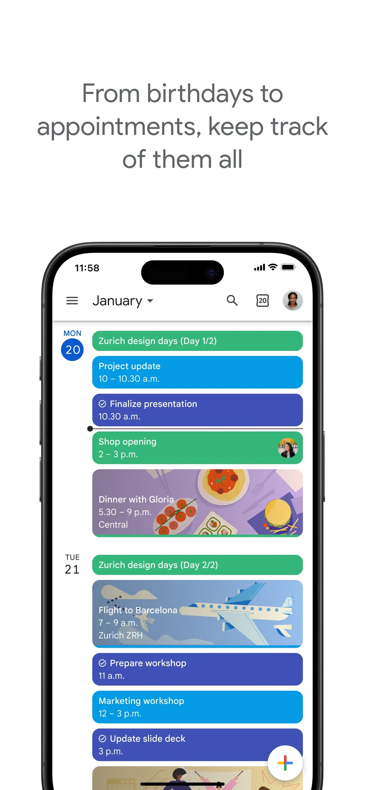 Google Calendar: Get Organized app store screenshot 1 — Unknown (iOS)