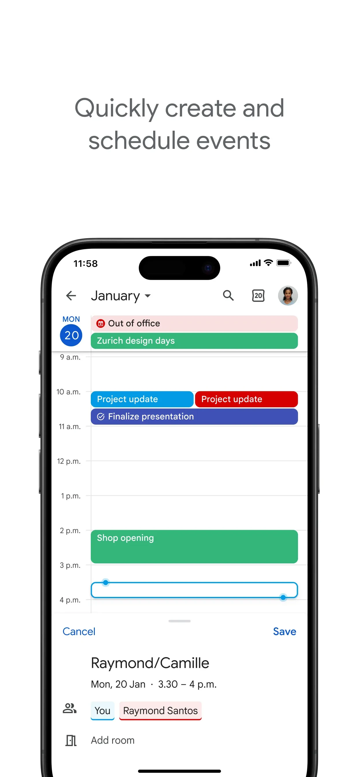 Google Calendar: Get Organized app store screenshot 2 — Unknown (iOS)