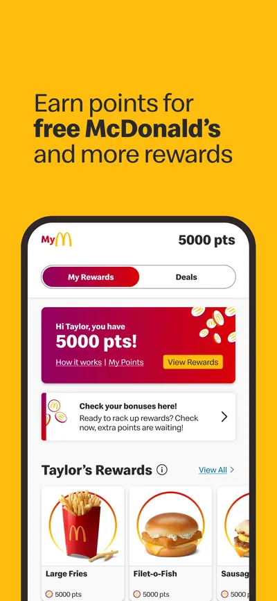 McDonald's app store screenshot 1 — Food & Drink (iOS)