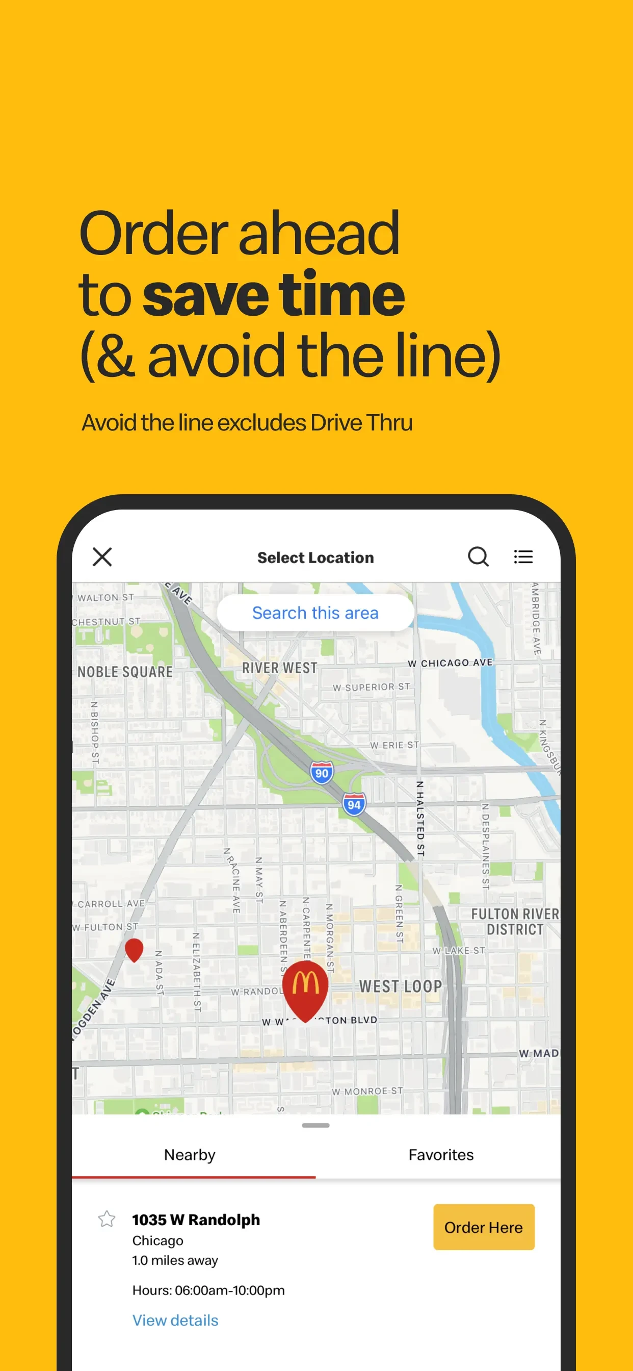 McDonald's app store screenshot 3 — Food & Drink (iOS)