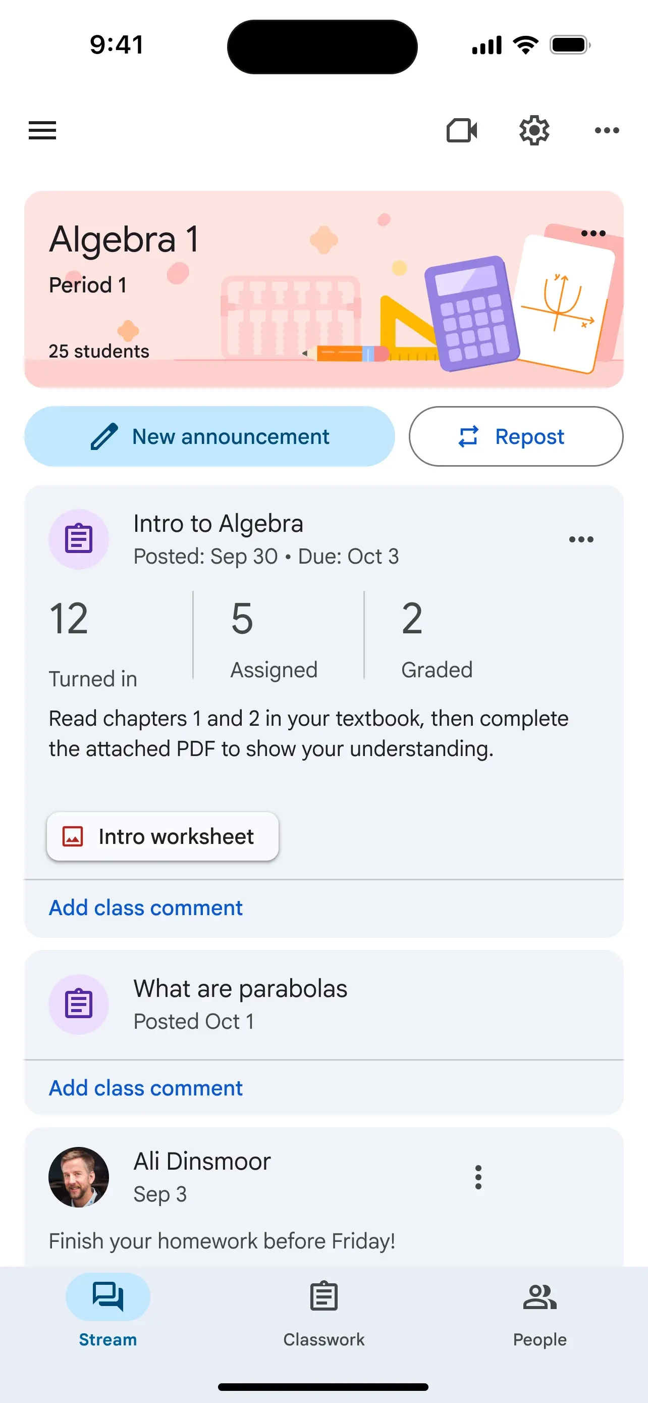 Google Classroom app store screenshot 2 — Unknown (iOS)