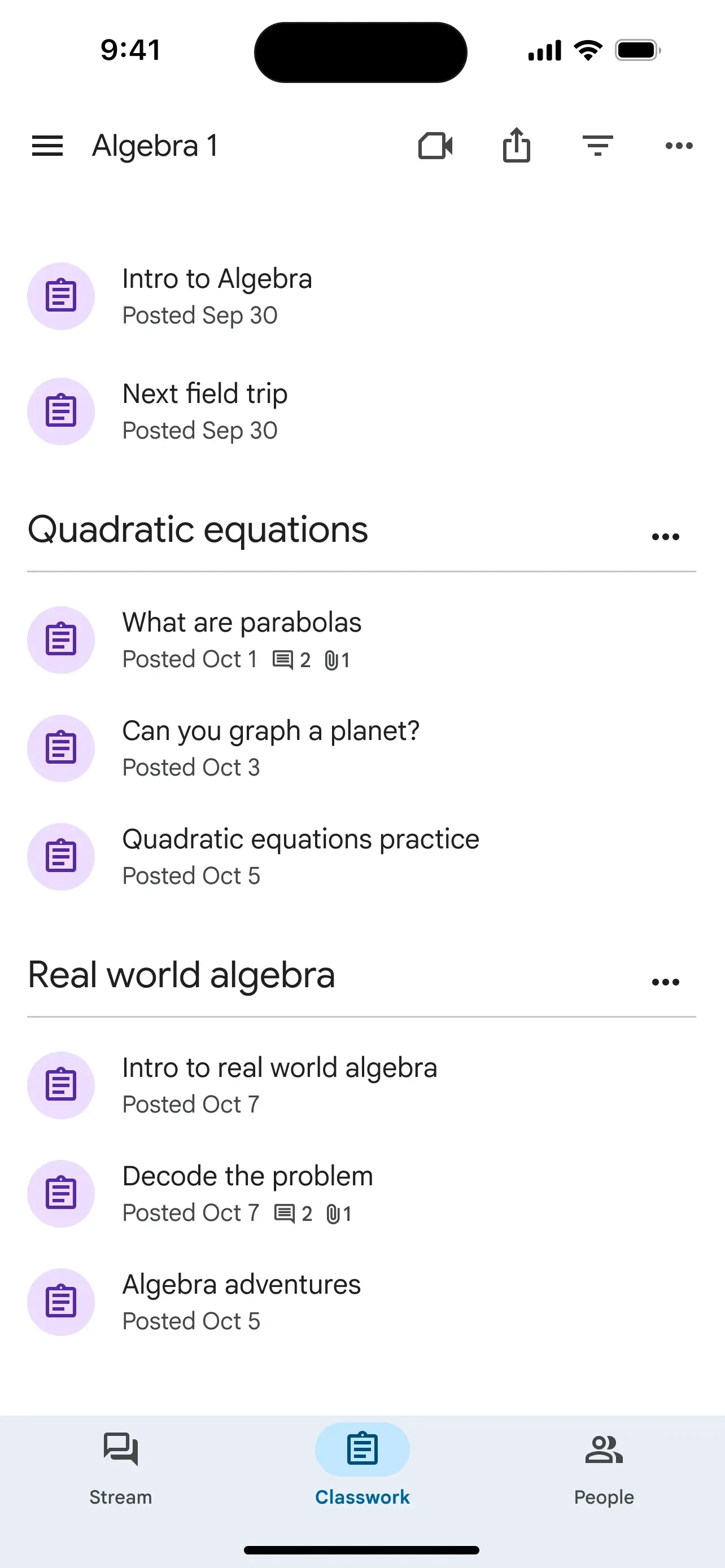 Google Classroom app store screenshot 3 — Unknown (iOS)