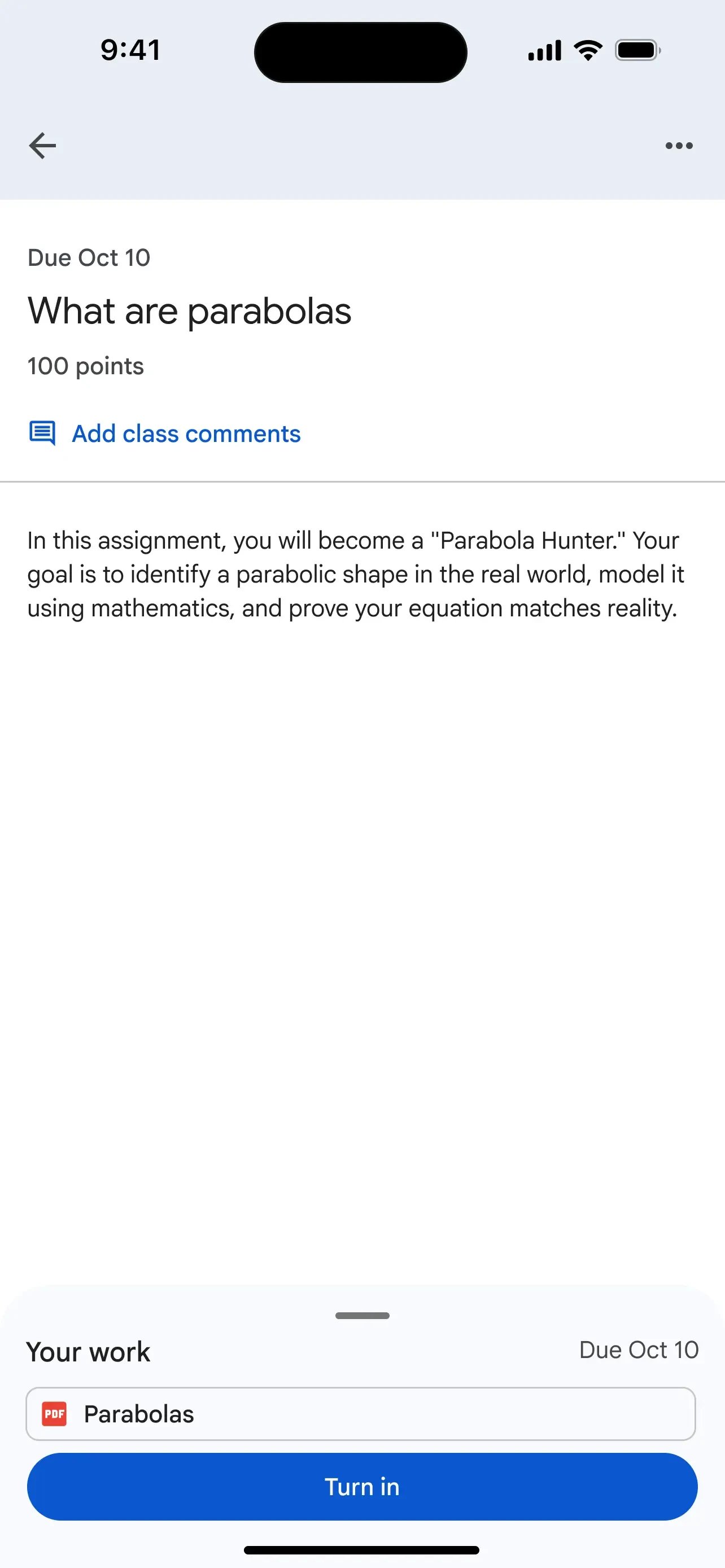 Google Classroom app store screenshot 7 — Unknown (iOS)