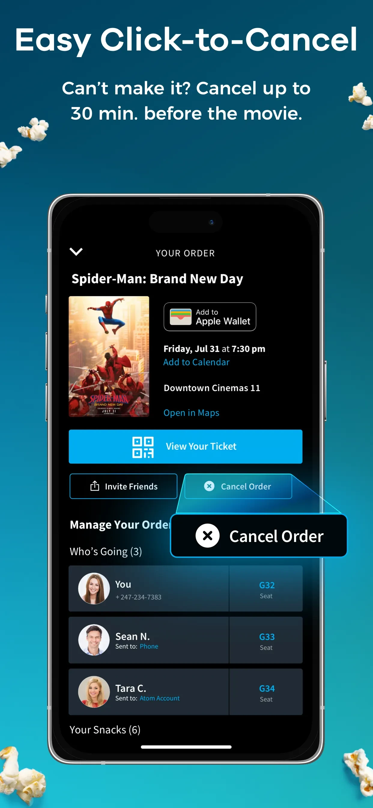 Atom - Movie Tickets & Times app store screenshot 5 — Unknown (iOS)