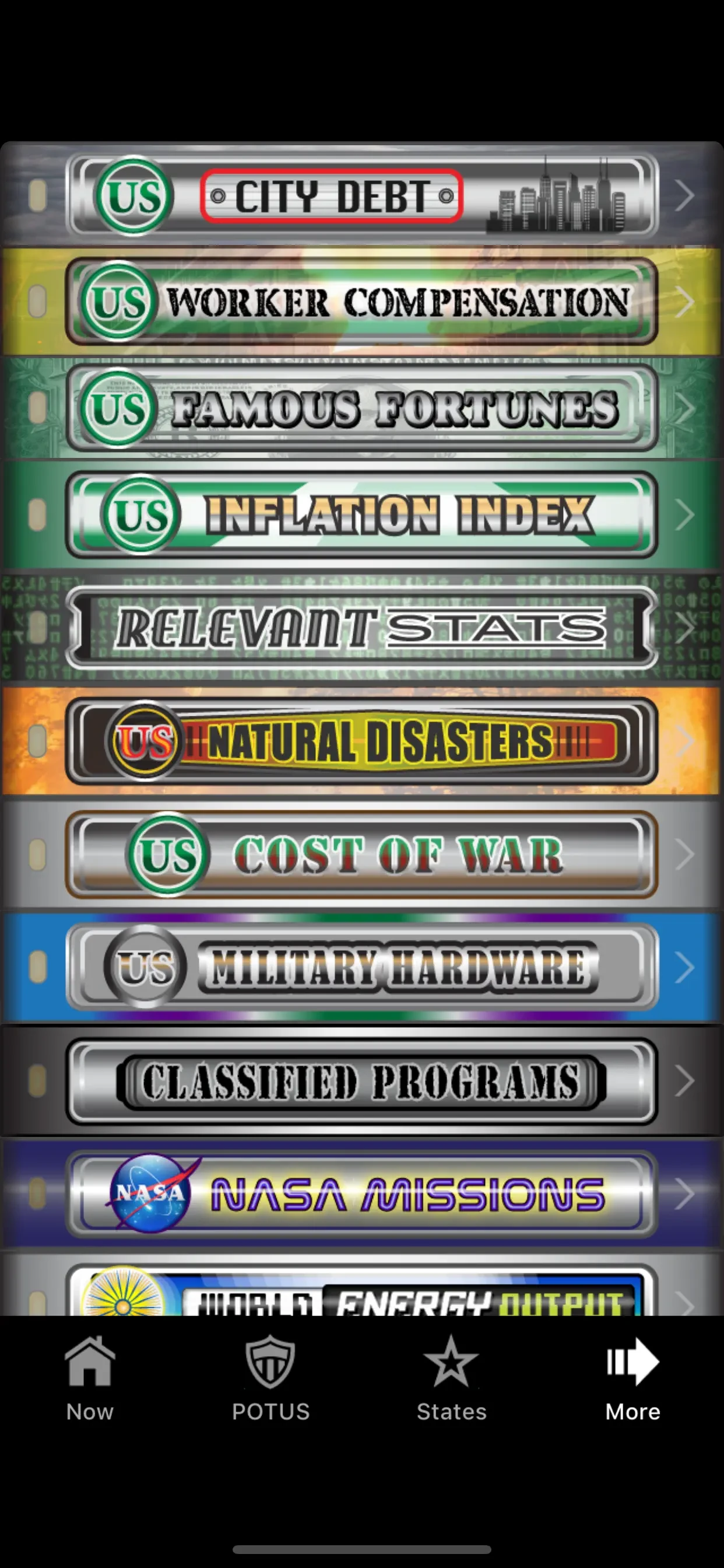 US Debt Clock .org app store screenshot 6 — Unknown (iOS)