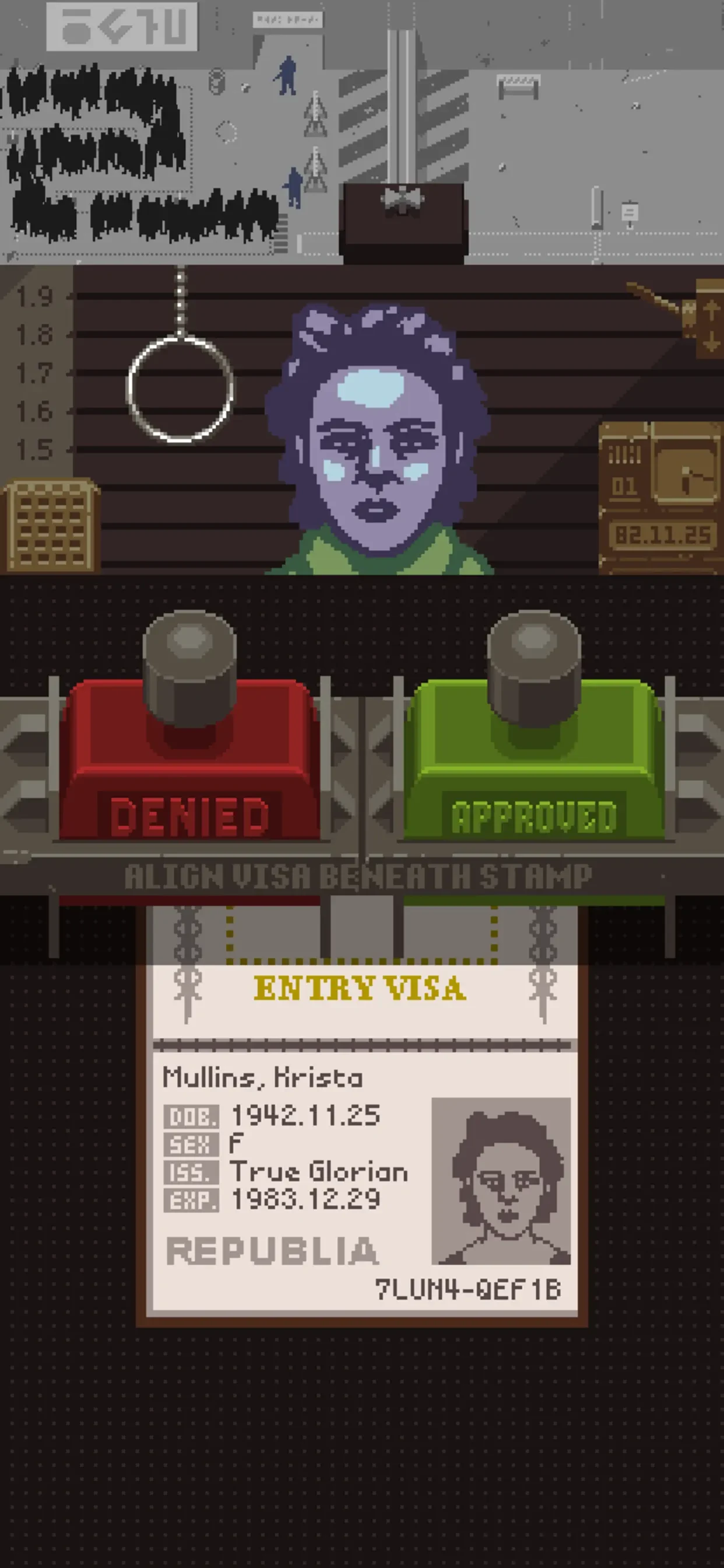 Papers, Please app store screenshot 4 — Games (iOS)