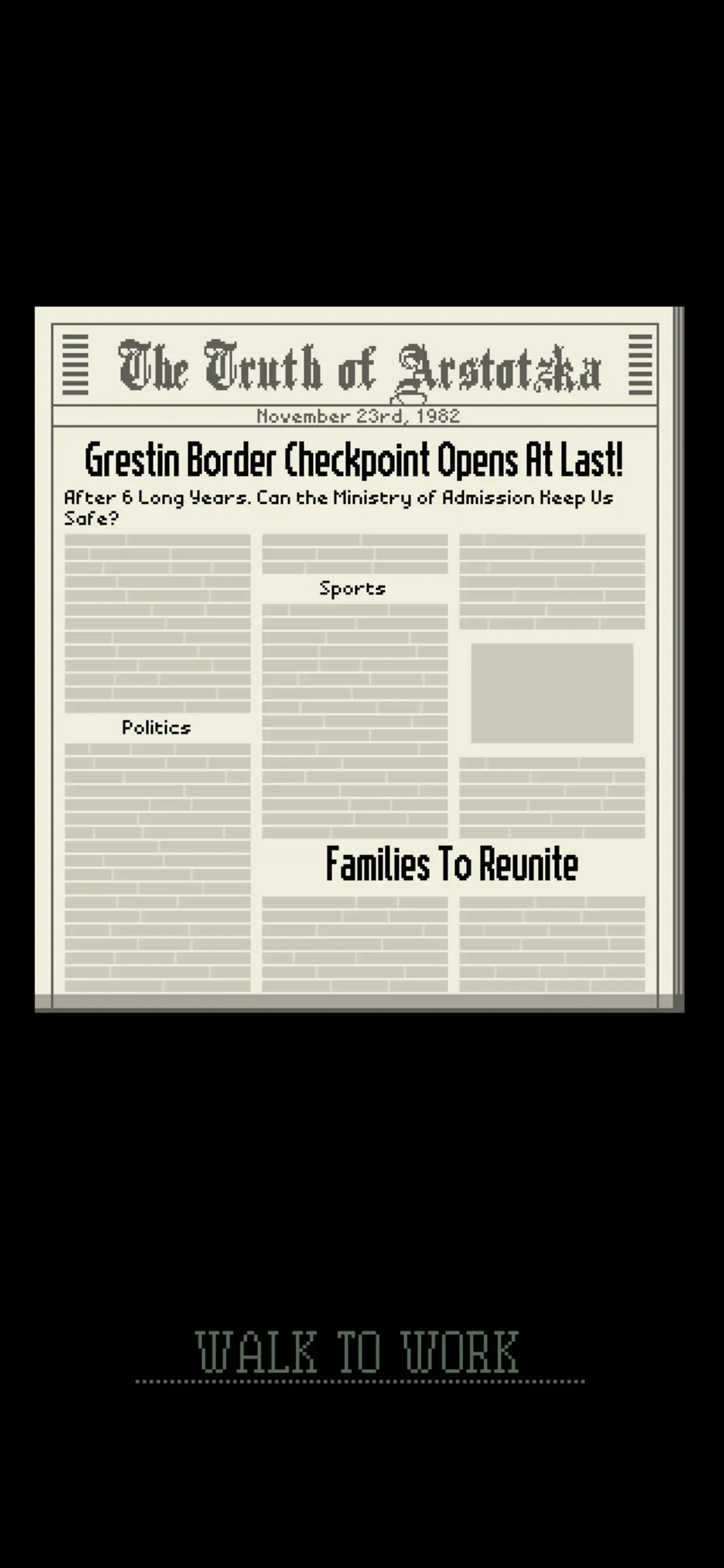 Papers, Please app store screenshot 8 — Games (iOS)