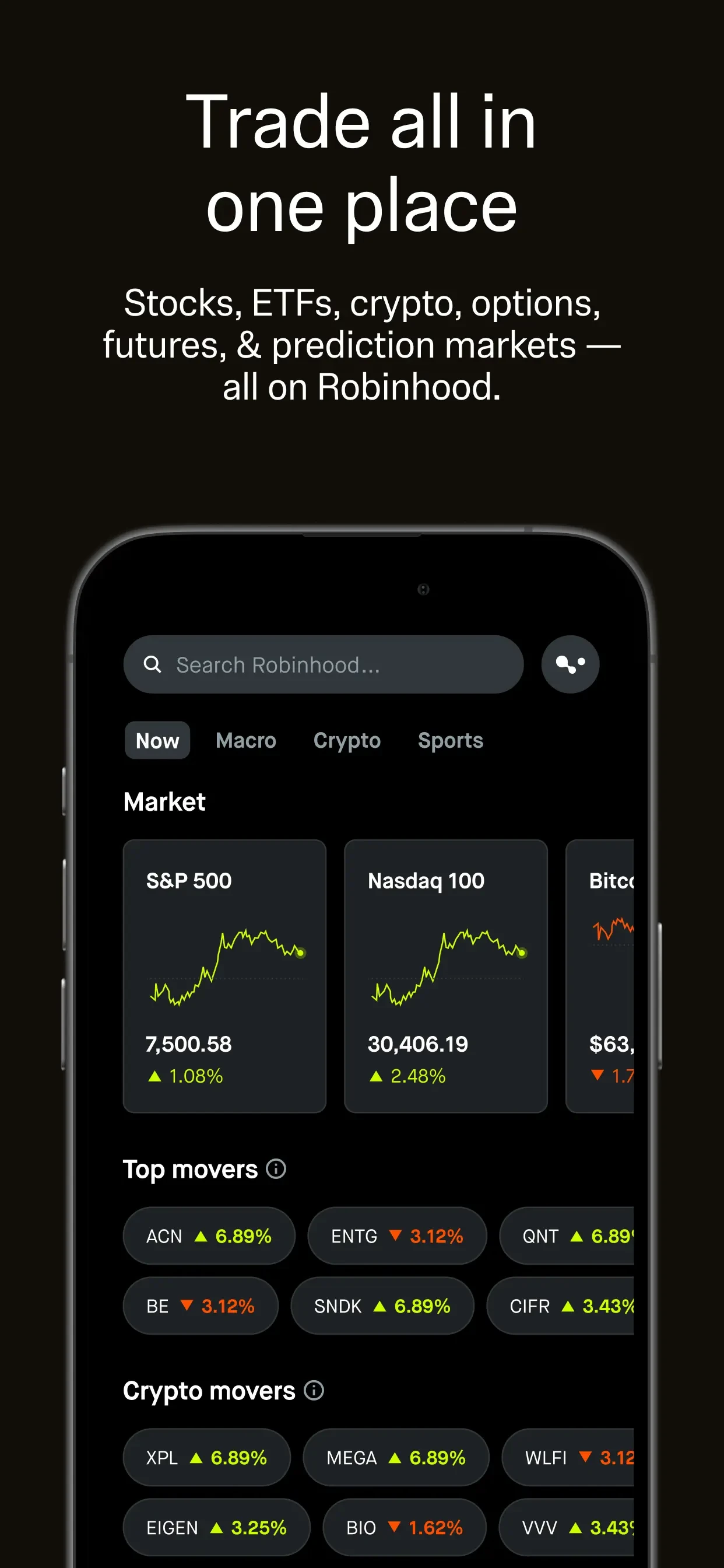 Robinhood: Trading & Investing app store screenshot 1 — Unknown (iOS)