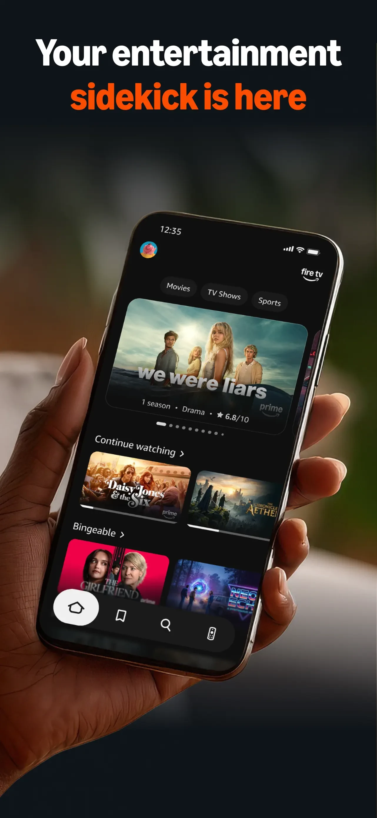 Amazon Fire TV app store screenshot 1 — Entertainment (iOS)