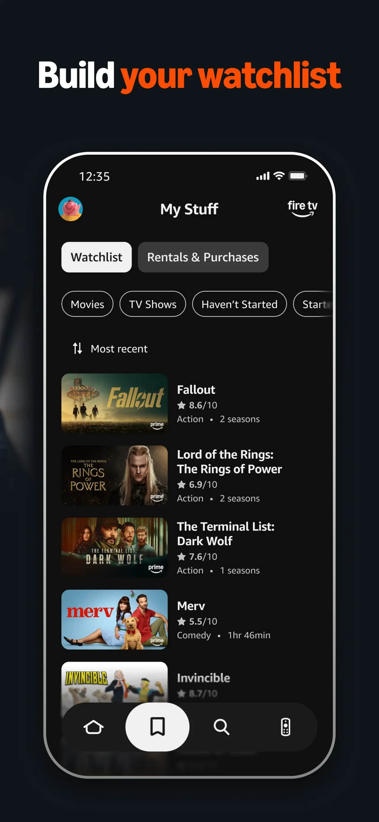 Amazon Fire TV app store screenshot 6 — Entertainment (iOS)