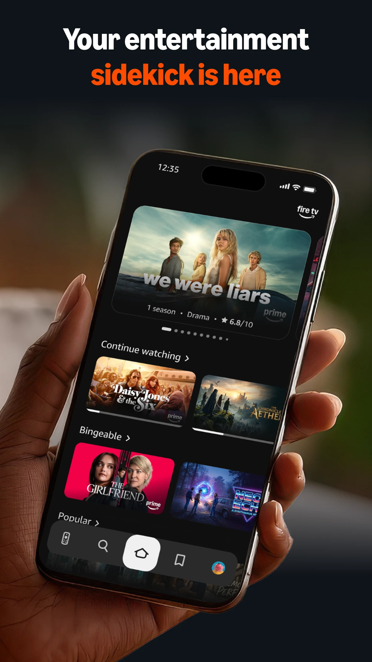 Amazon Fire TV app store screenshot 1 — Entertainment (iOS)