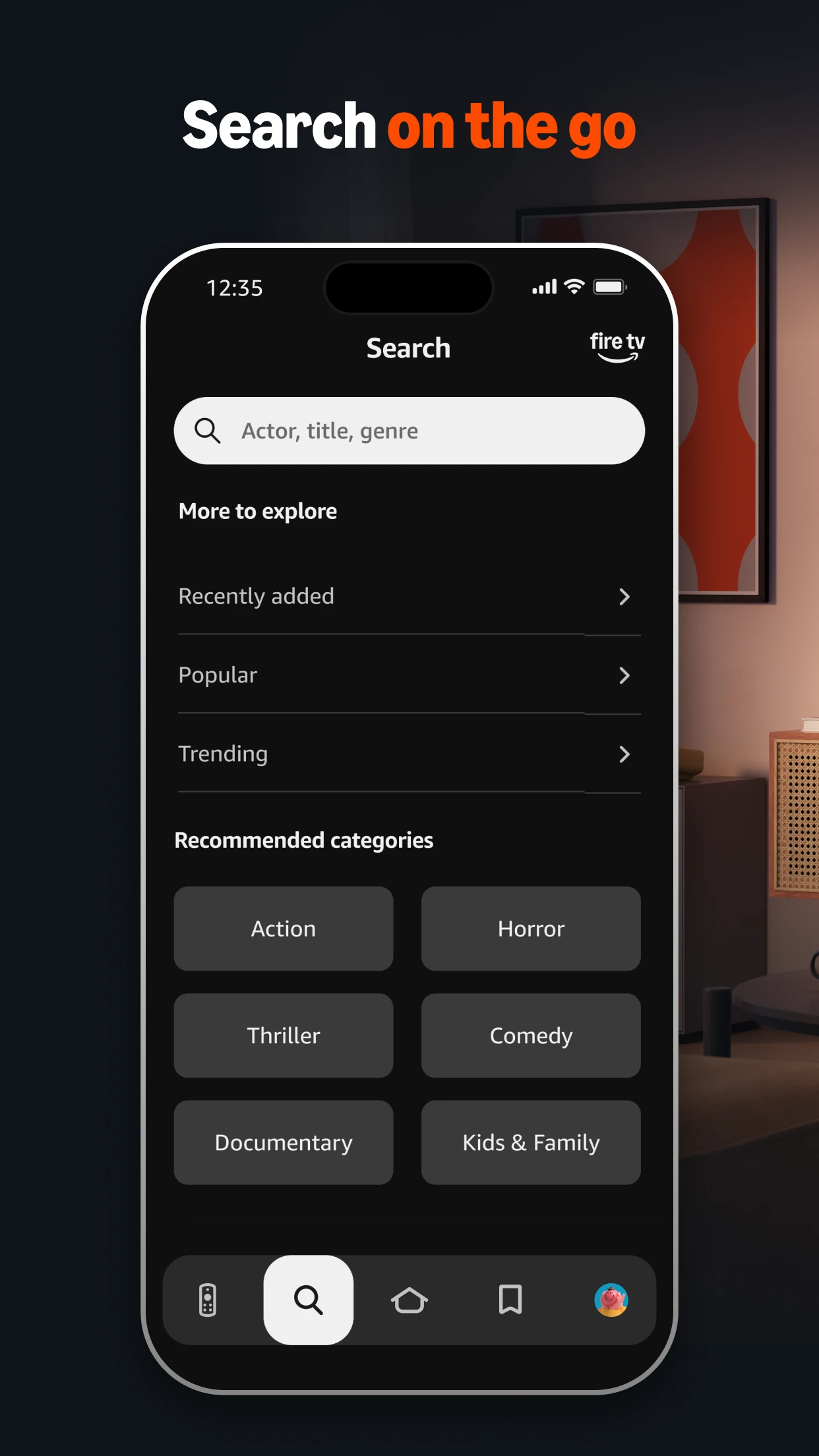 Amazon Fire TV app store screenshot 4 — Entertainment (iOS)