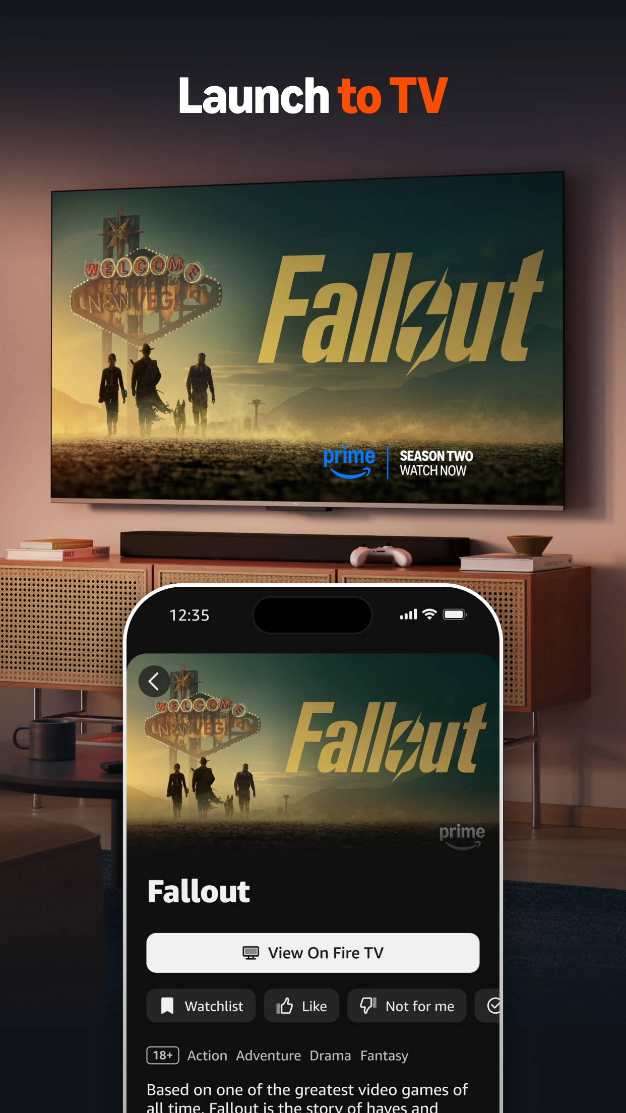 Amazon Fire TV app store screenshot 5 — Entertainment (iOS)