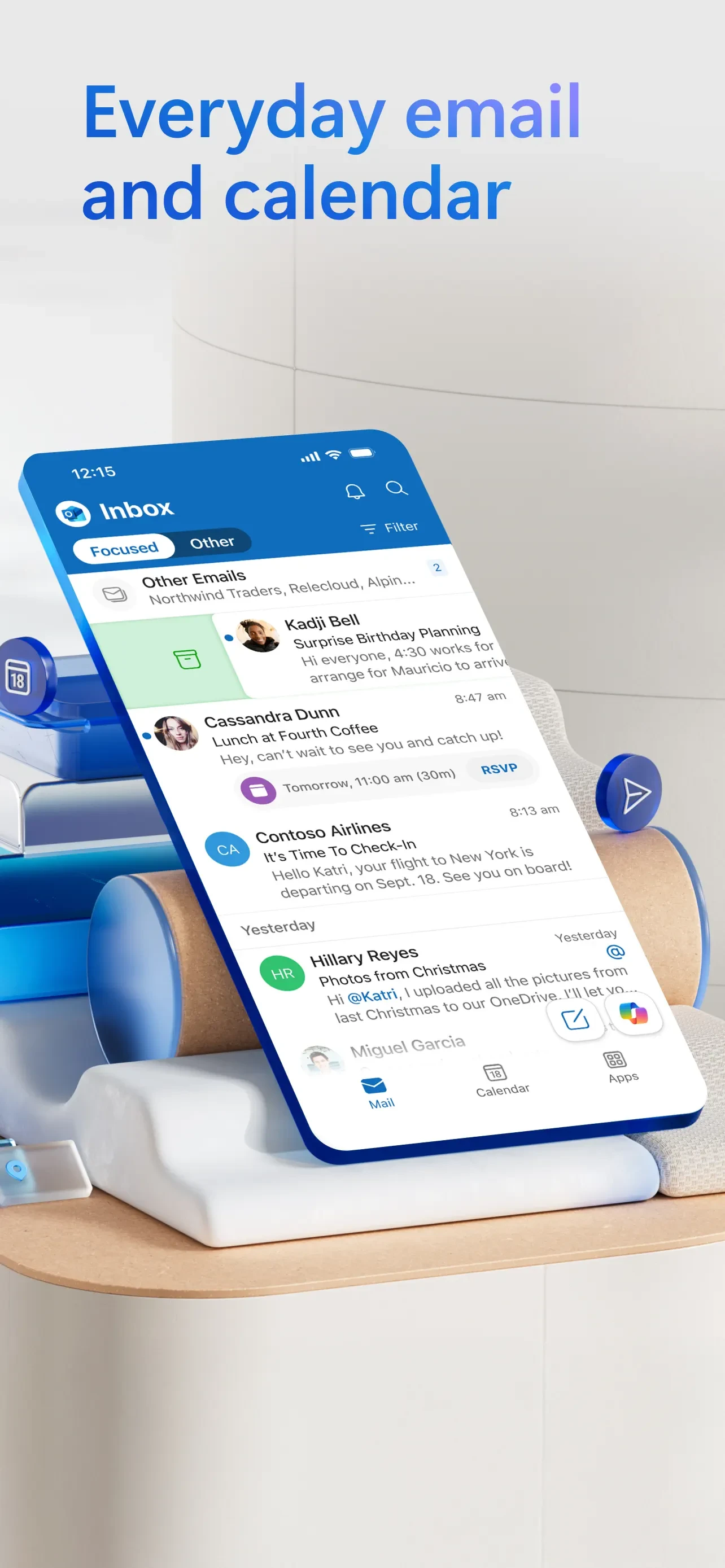 Microsoft Outlook app store screenshot 1 — Productivity (iOS)